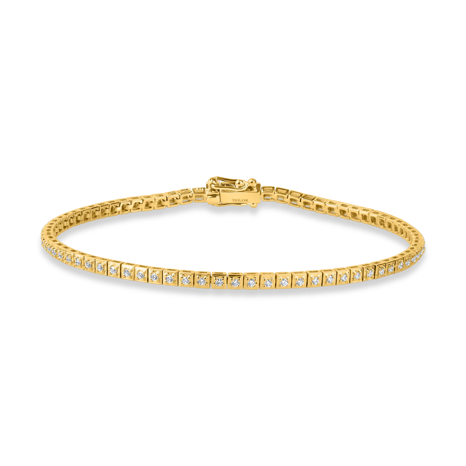 Bratara tennis din aur galben cu diamante de 0.4ct 1 Bratara tennis din aur galben cu diamante de 0.4ct