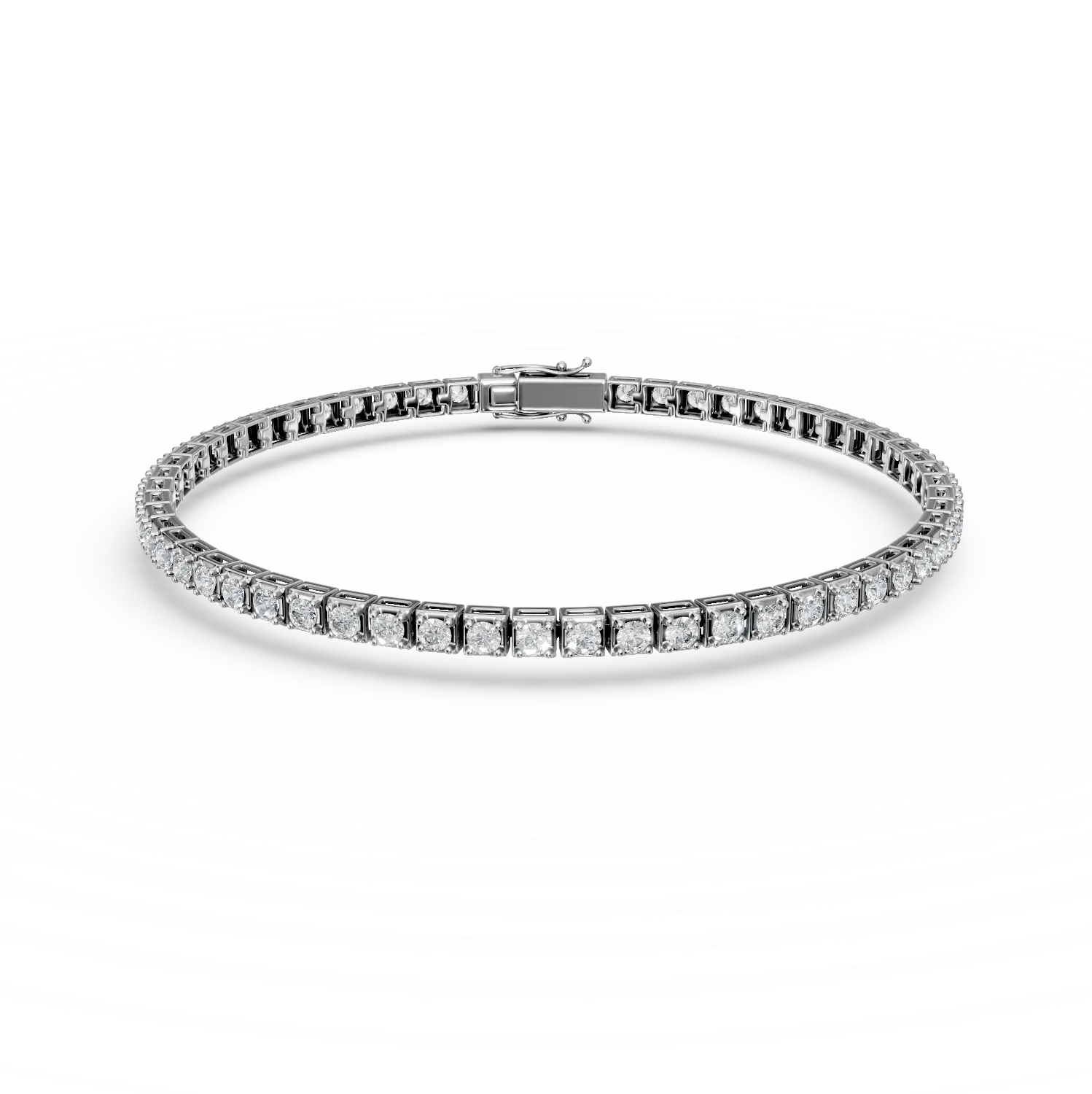 Bratara tennis din aur alb cu diamante de 1.4ct 1 Bratara tennis din aur alb cu diamante de 1.4ct