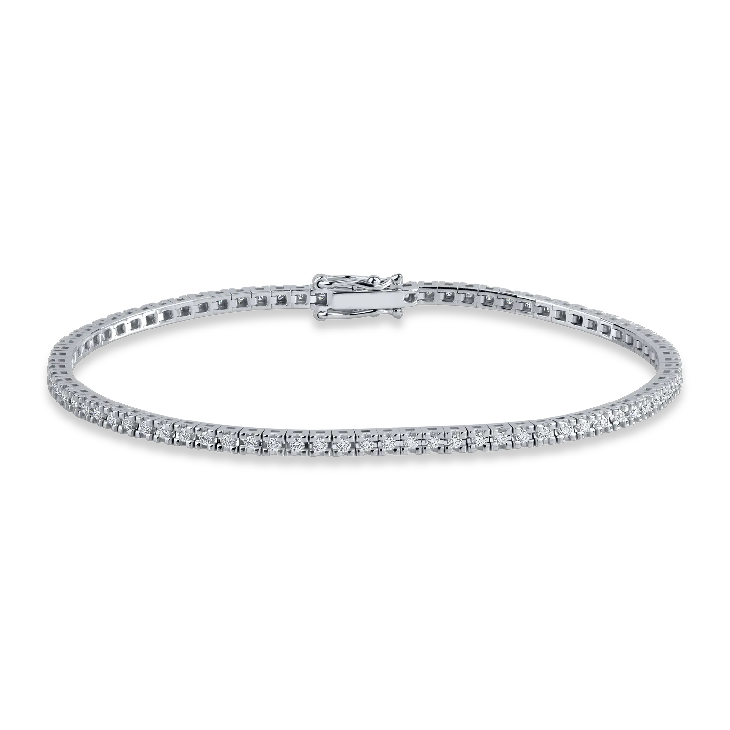 Bratara tennis din aur alb cu diamante de 1.1ct 1 Bratara tennis din aur alb cu diamante de 1.1ct