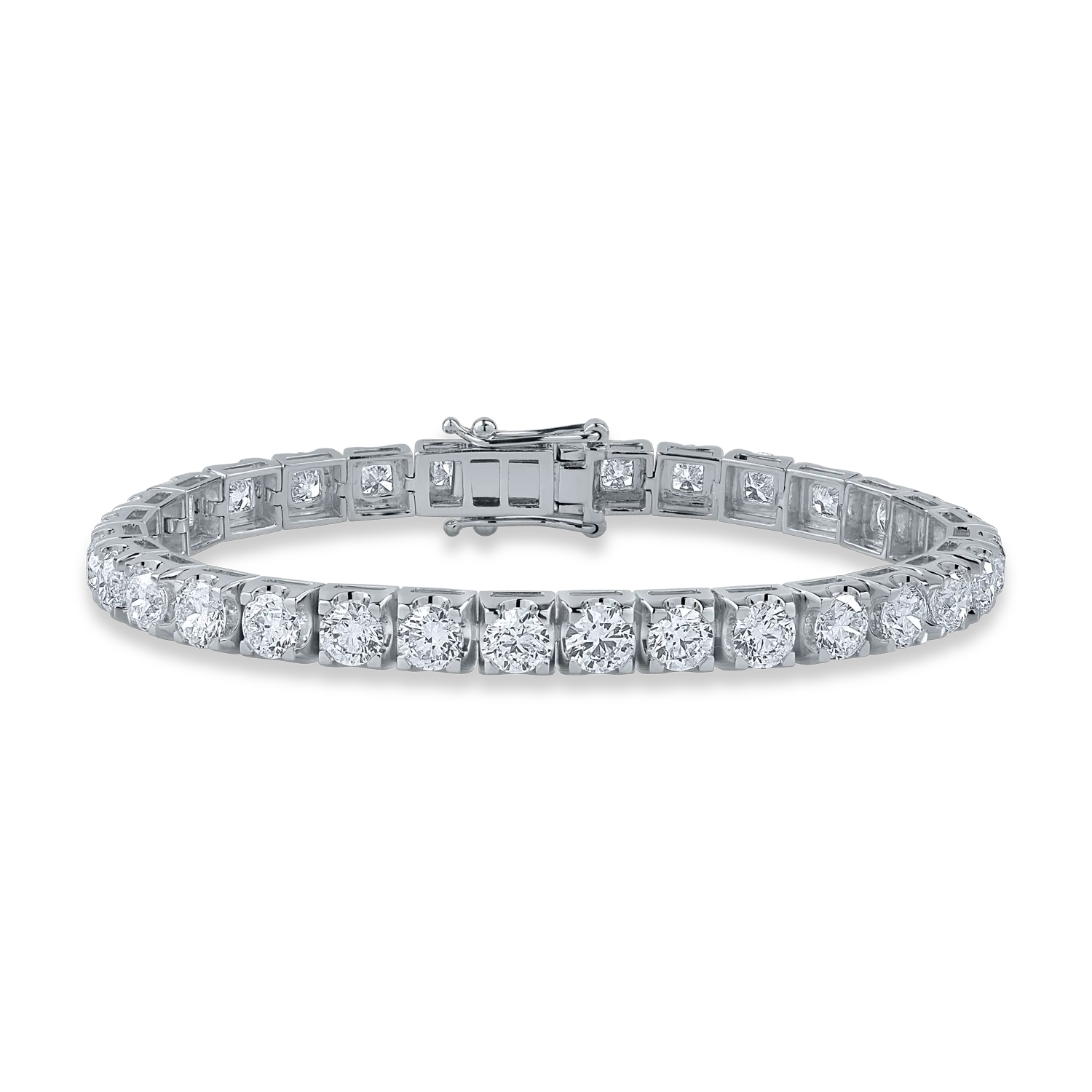 Bratara tennis din aur alb cu diamante de 12.64ct 1 Bratara tennis din aur alb cu diamante de 12.64ct