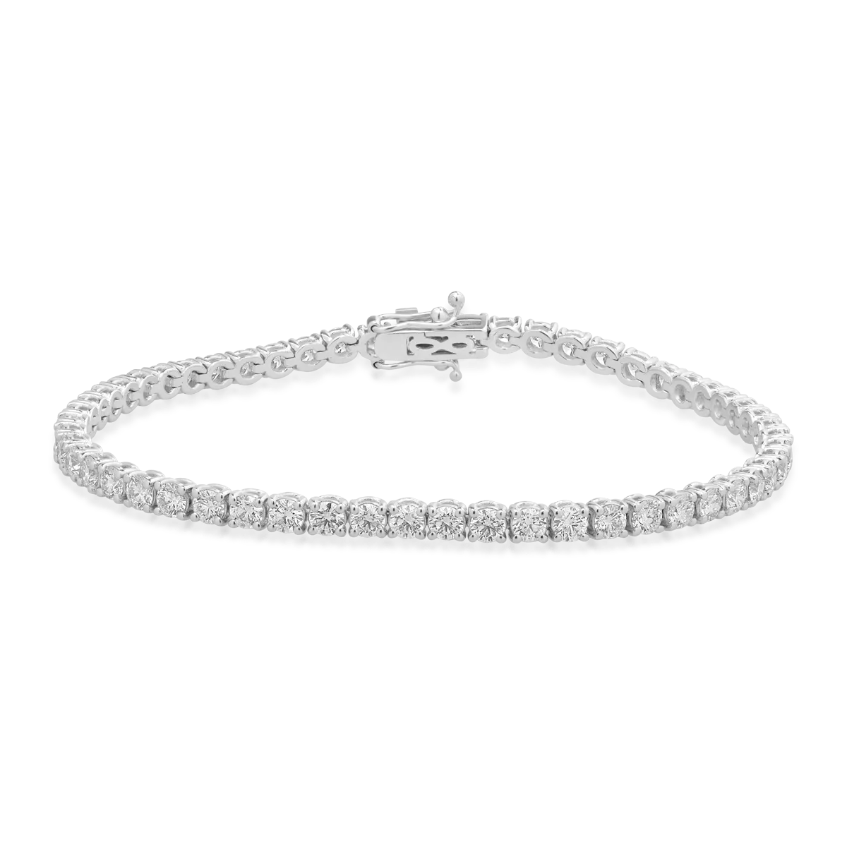 Bratara tennis din aur alb cu diamante de 6.5ct 1 Bratara tennis din aur alb cu diamante de 6.5ct