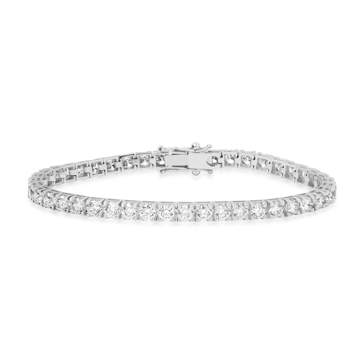 Bratara tennis din aur alb cu diamante de 8.4ct