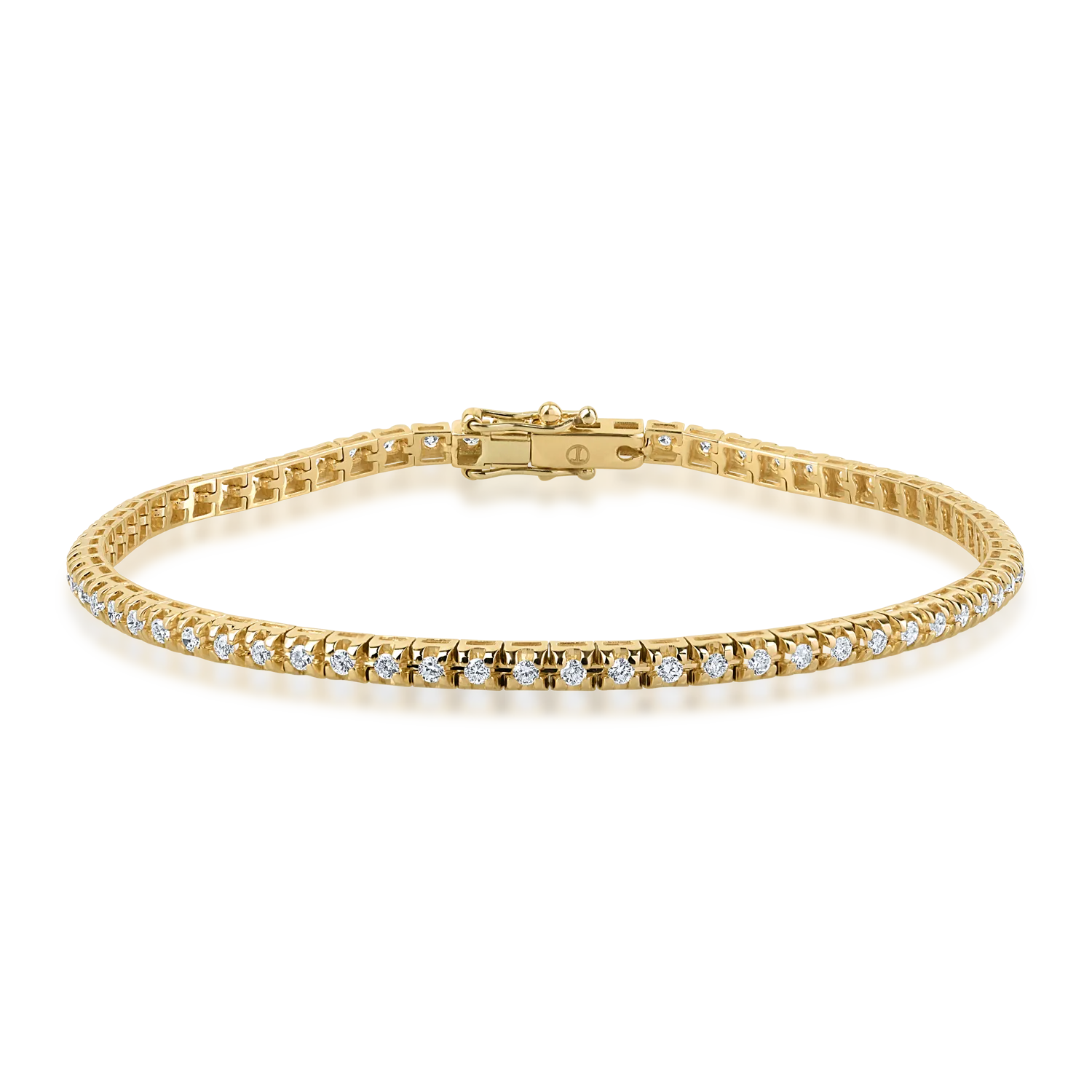 Bratara tennis din aur galben cu diamante de 1.3ct