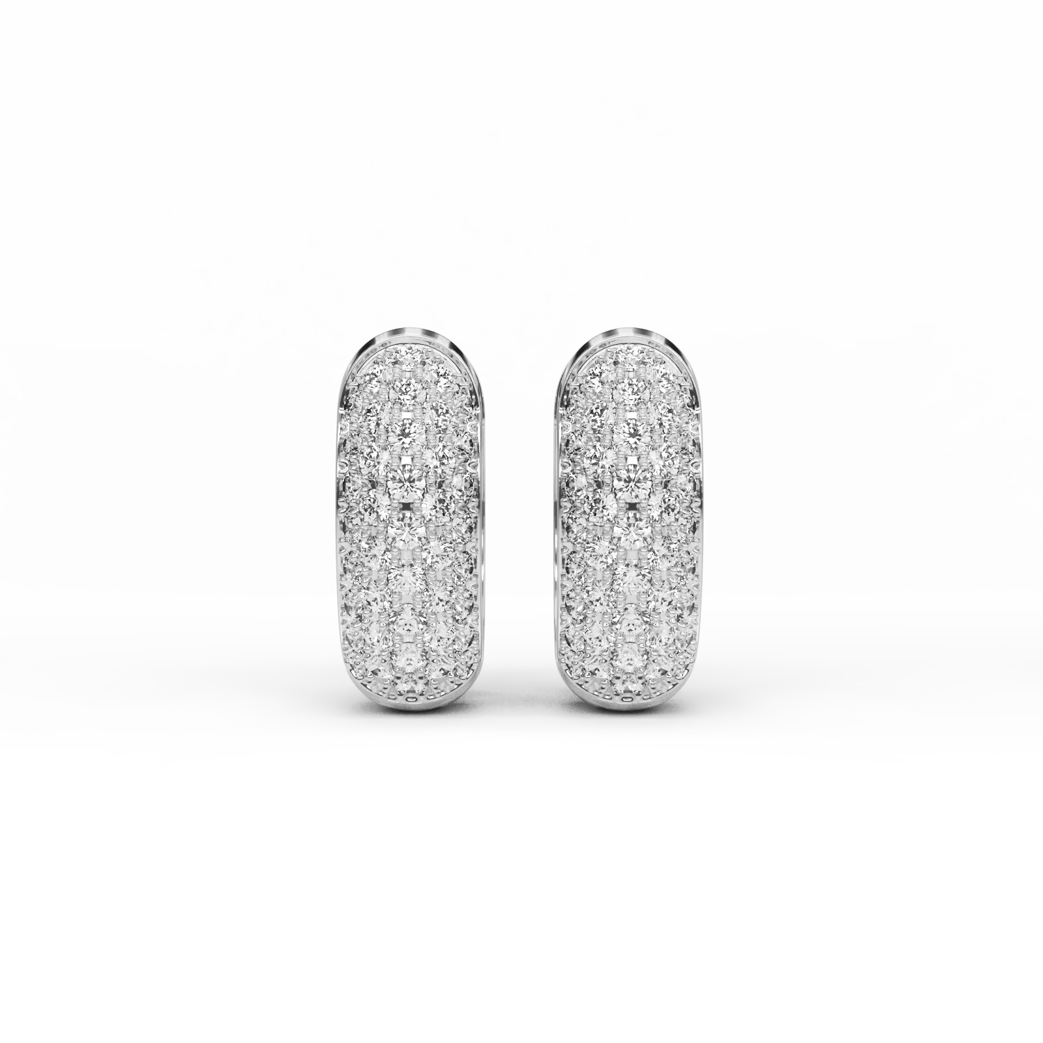 Cercei din aur alb cu diamante de 0.37ct