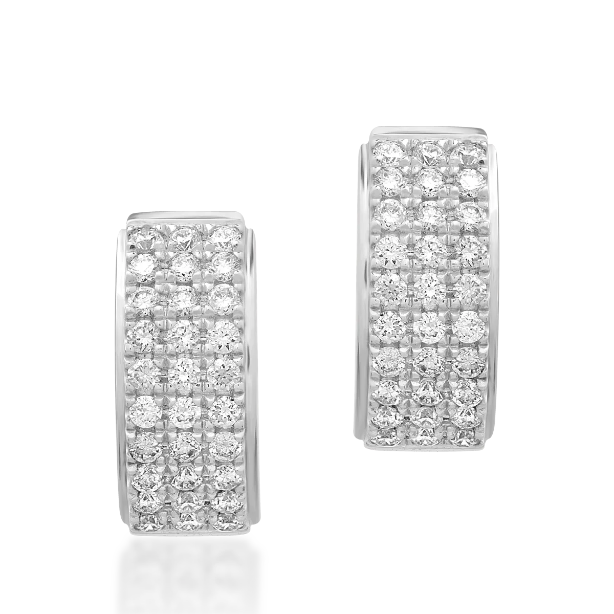 Cercei din aur alb cu diamante de 0.46ct