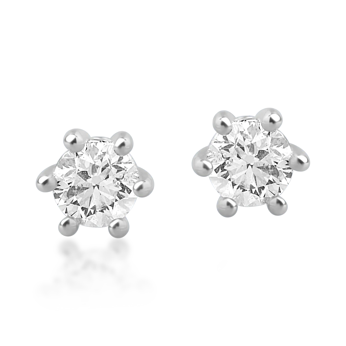 Cercei din aur alb cu diamante de 0.47ct