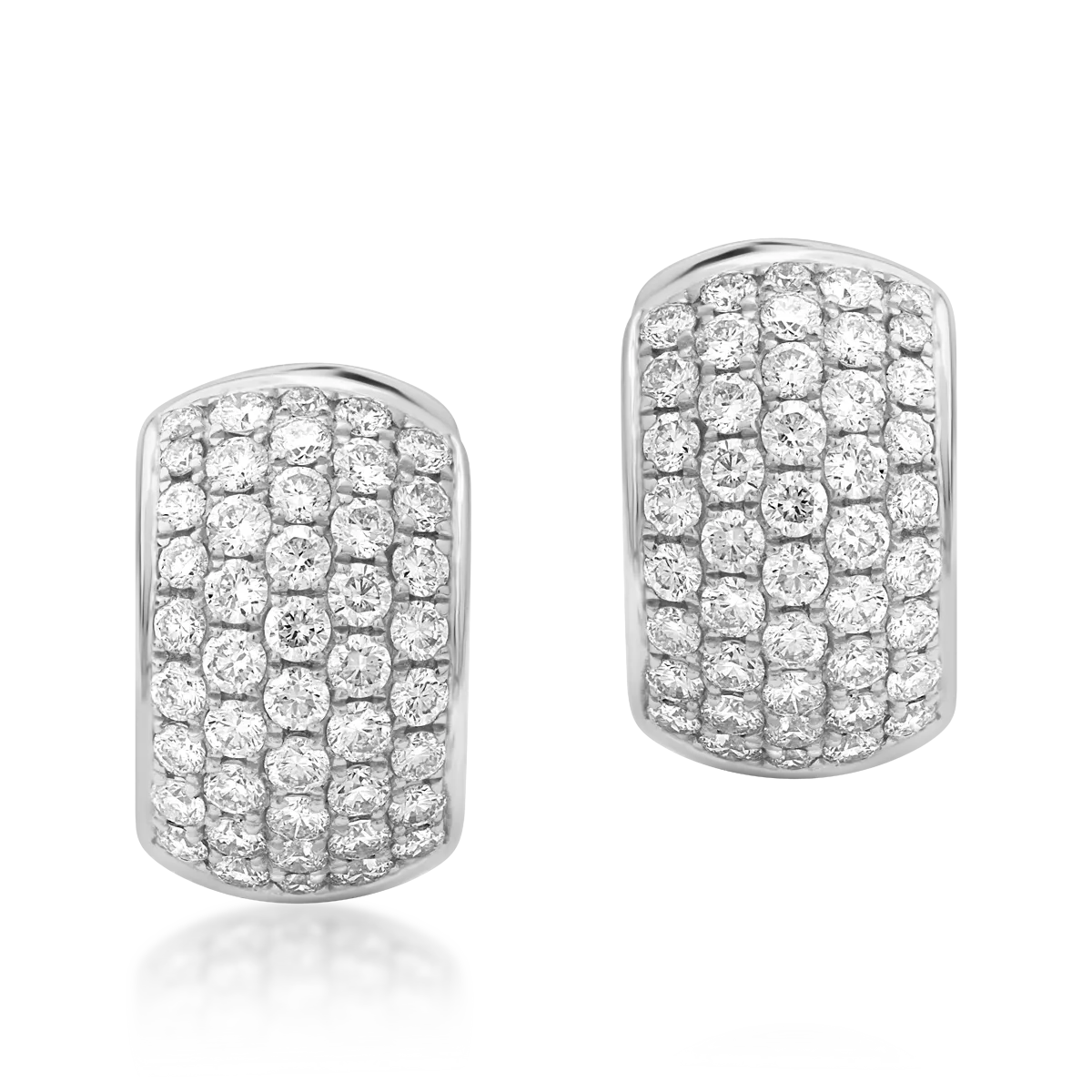 Cercei din aur alb cu diamante de 0.68ct