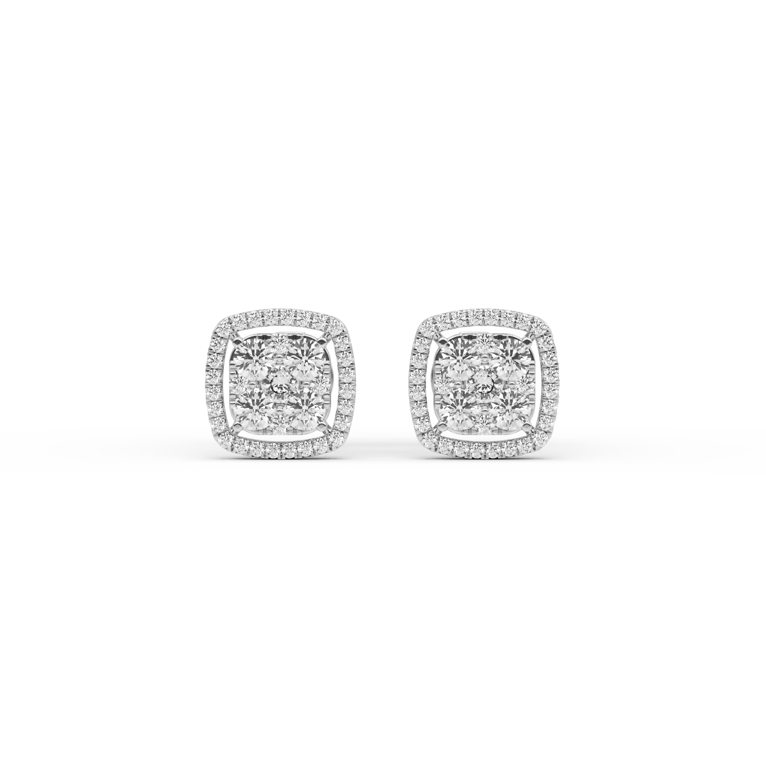 Cercei din aur alb cu diamante de 0.93ct