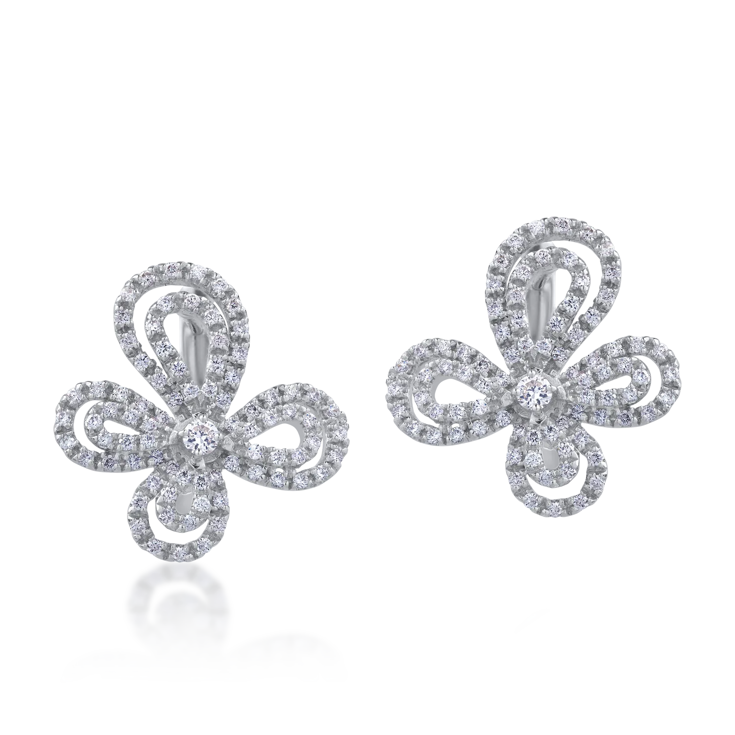 Cercei din aur alb cu diamante de 1.212ct