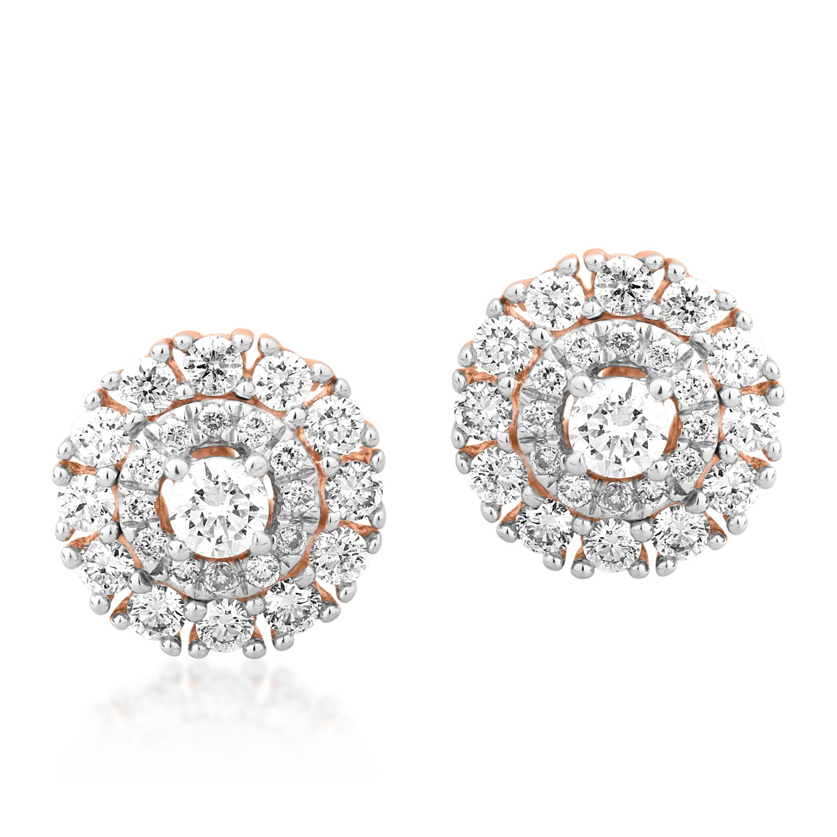Cercei din aur galben cu diamante de 0.473ct