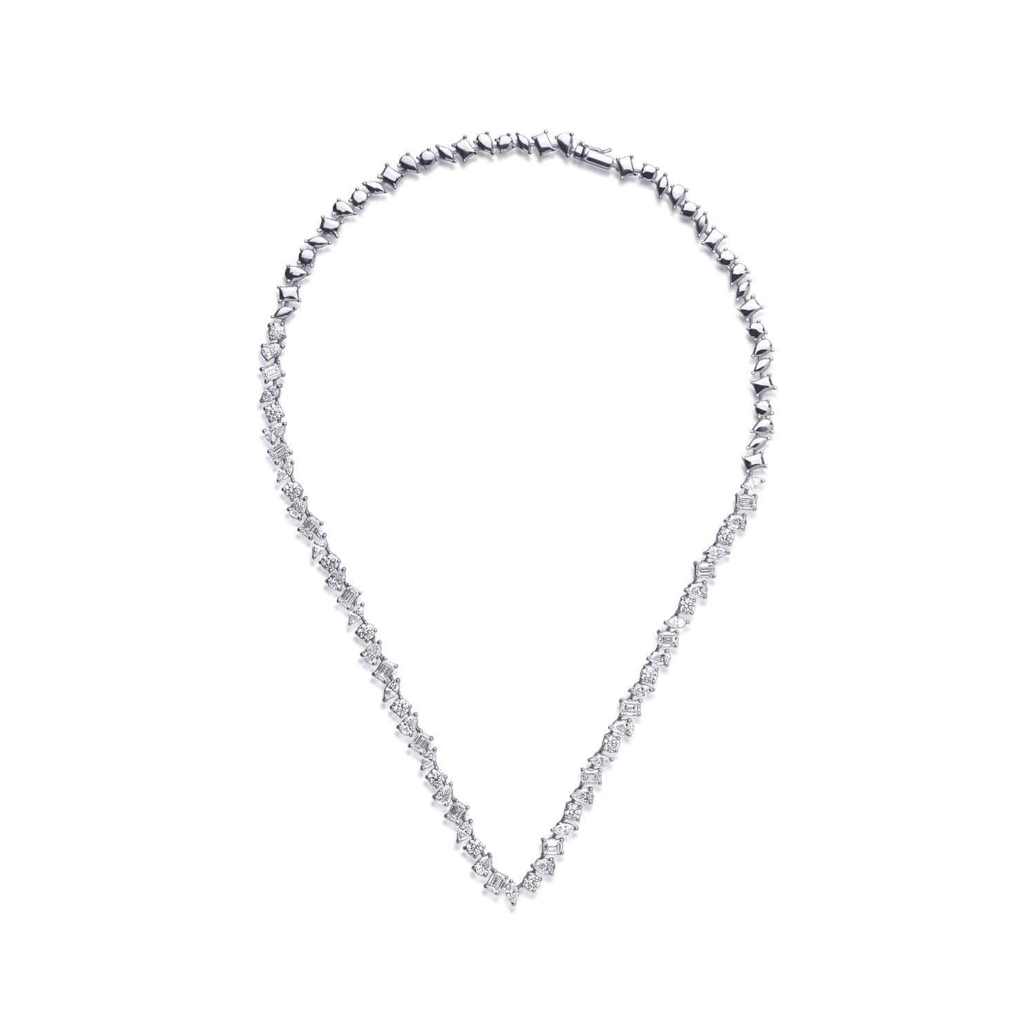 Colier din aur alb cu diamante de 11.52ct
