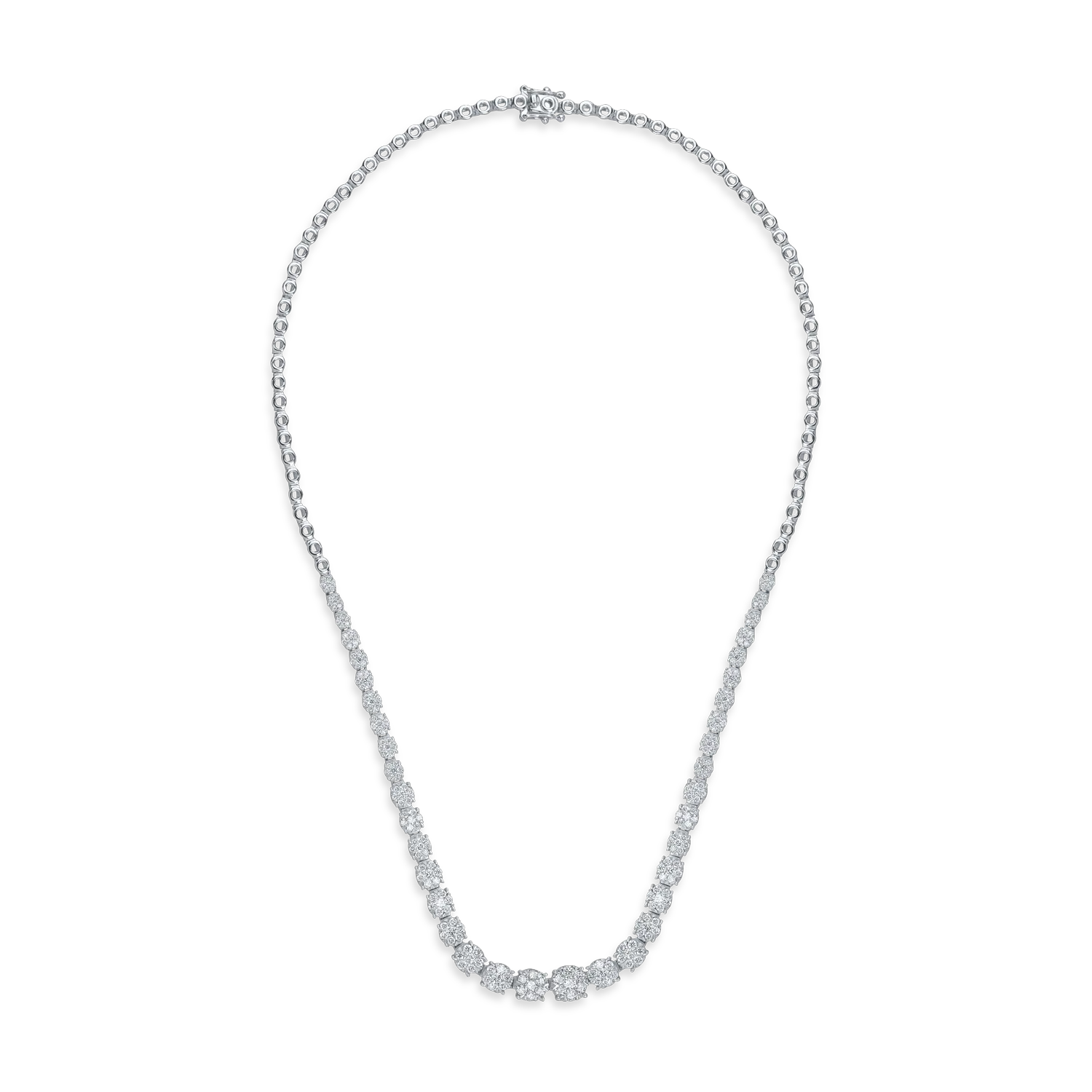 Colier din aur alb cu diamante de 4ct