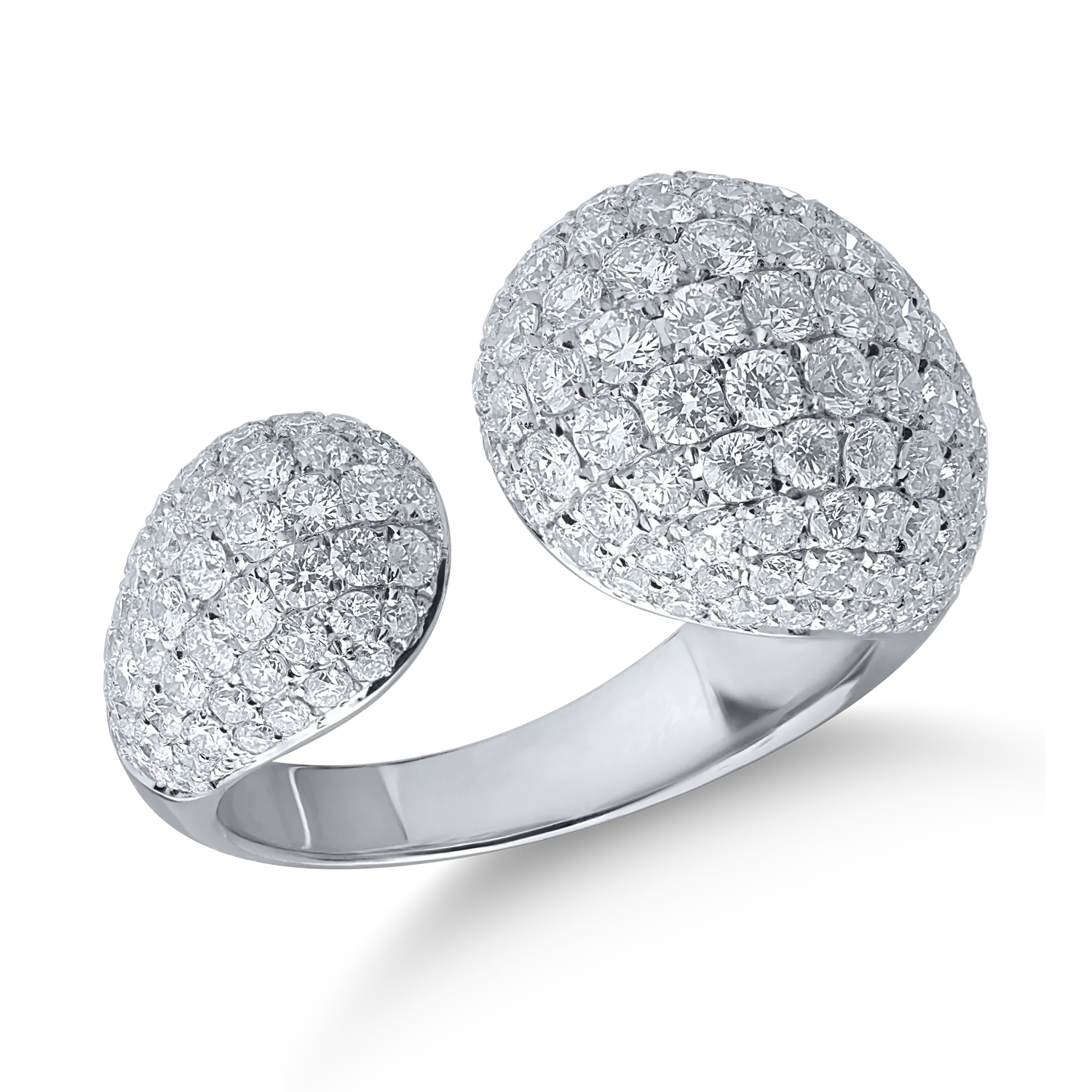 Inel din aur alb cu diamante de 2.61ct 1 Inel din aur alb cu diamante de 2.61ct