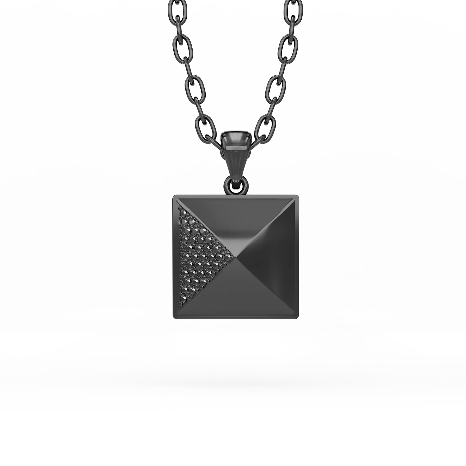 Lant cu pandantiv Silver Pyramid