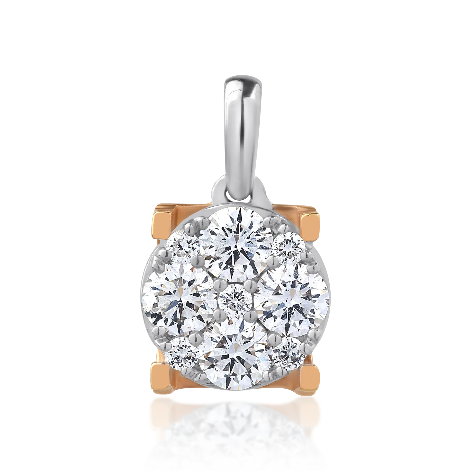 Pandantiv din aur alb cu diamante de 0.07ct