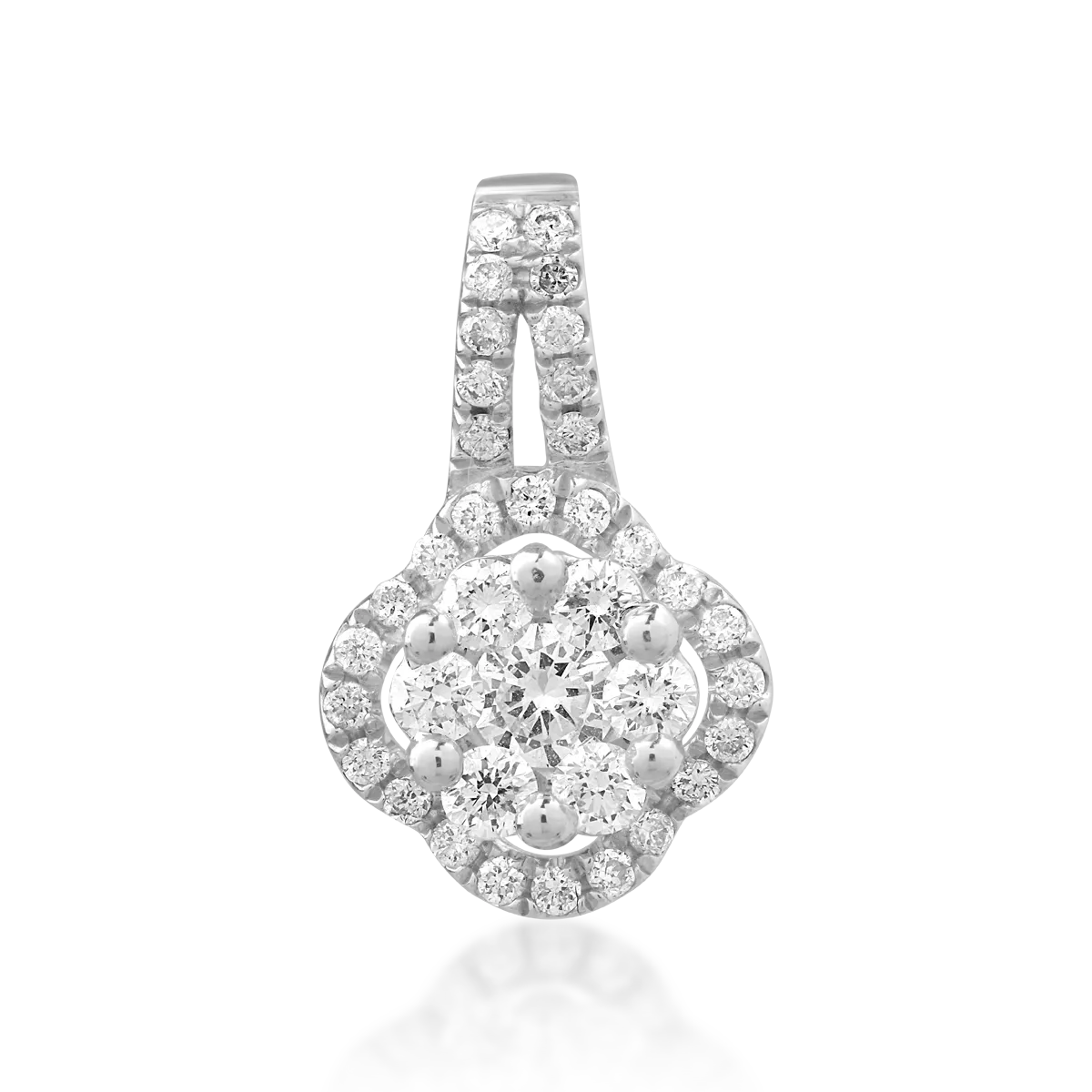 Pandantiv din aur alb cu diamante de 0.323ct