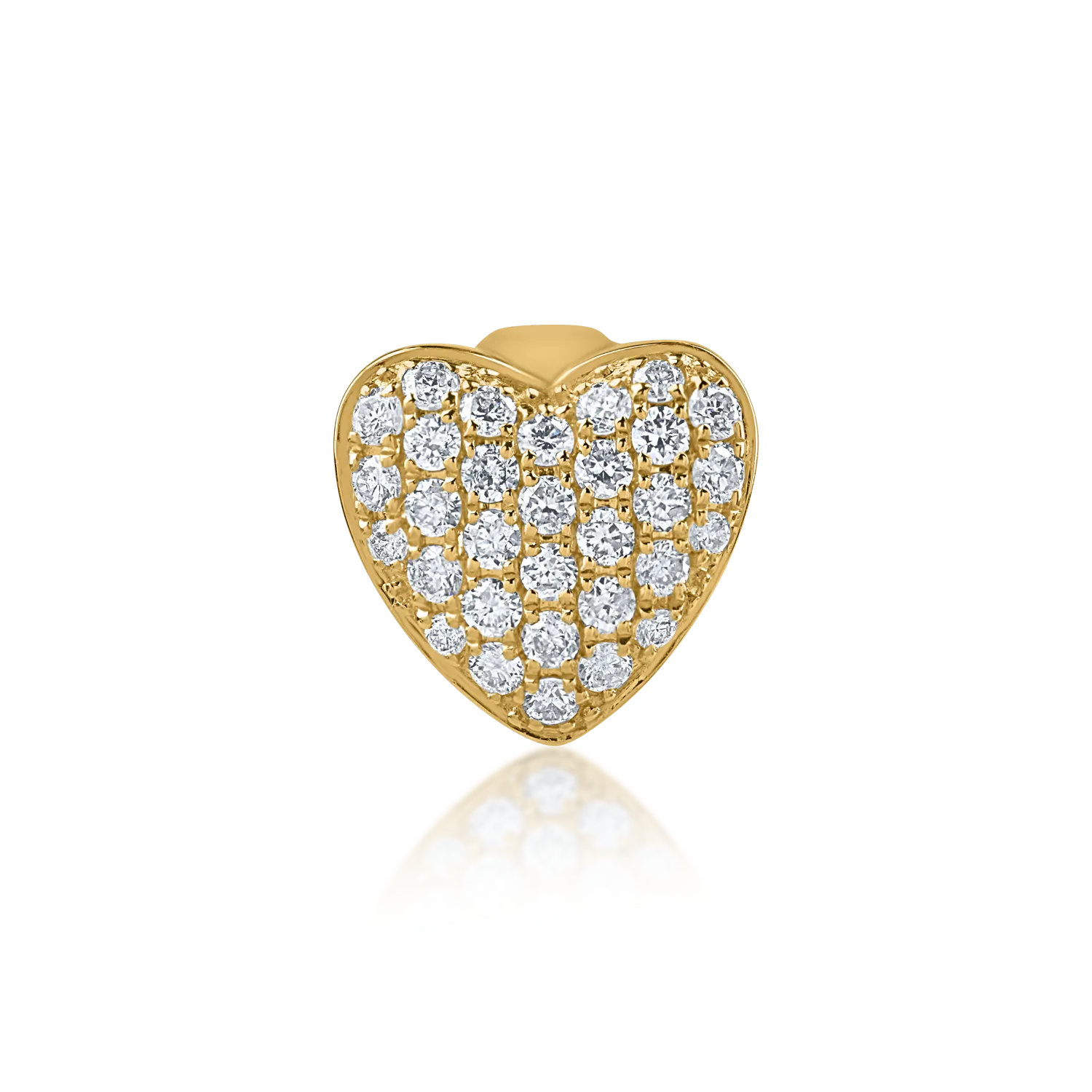 Pandantiv inima din aur galben cu diamante de 0.18ct