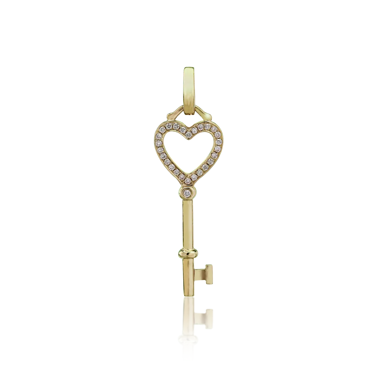 Pandantiv cheita din aur galben cu diamante de 0.08ct