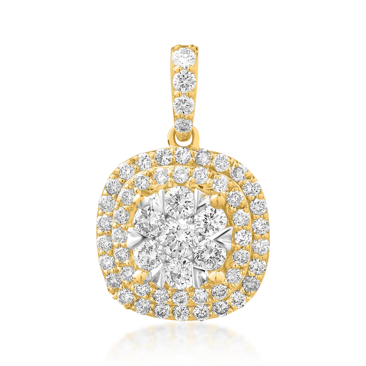 Pandantiv din aur galben cu diamante de 0.5ct 1 Pandantiv din aur galben cu diamante de 0.5ct