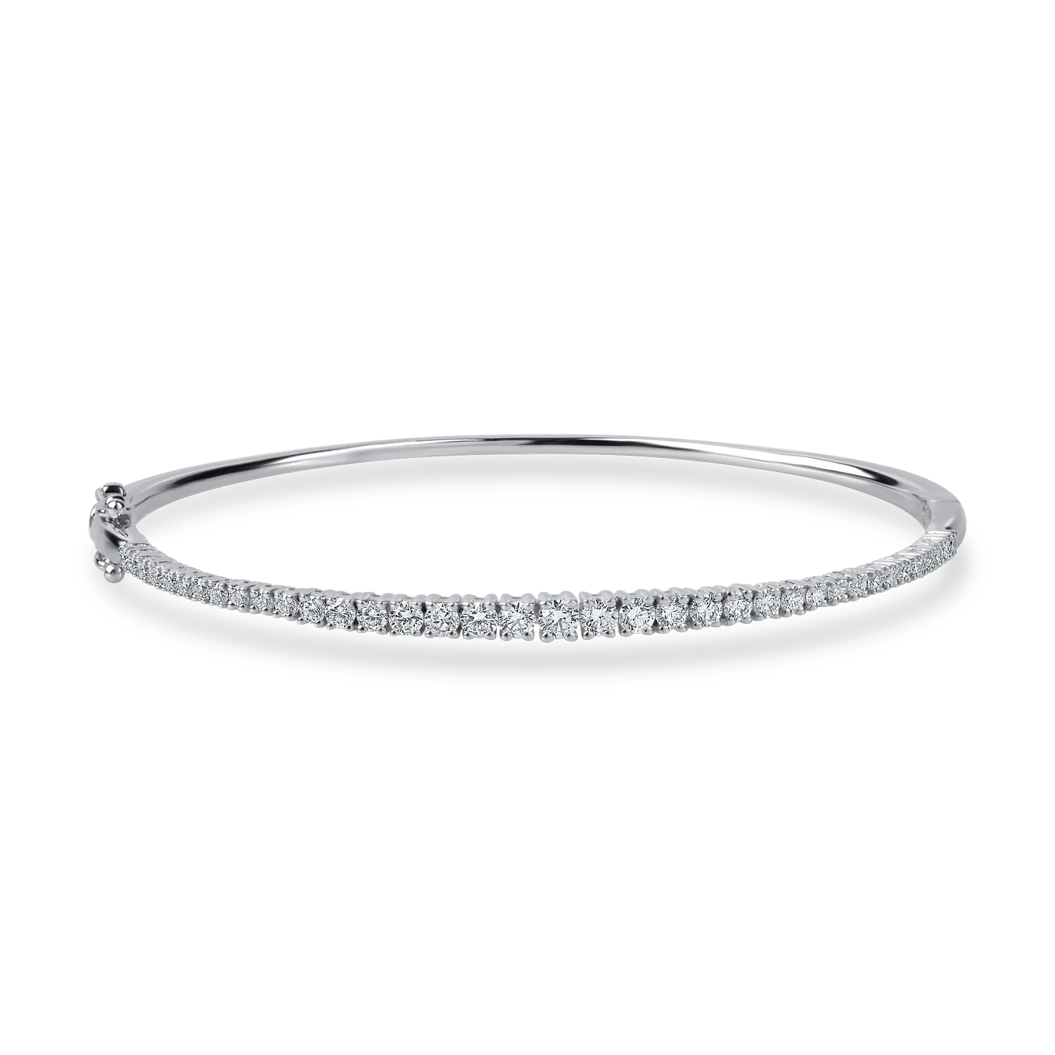Bratara fixa din aur alb cu diamante de 0.99ct