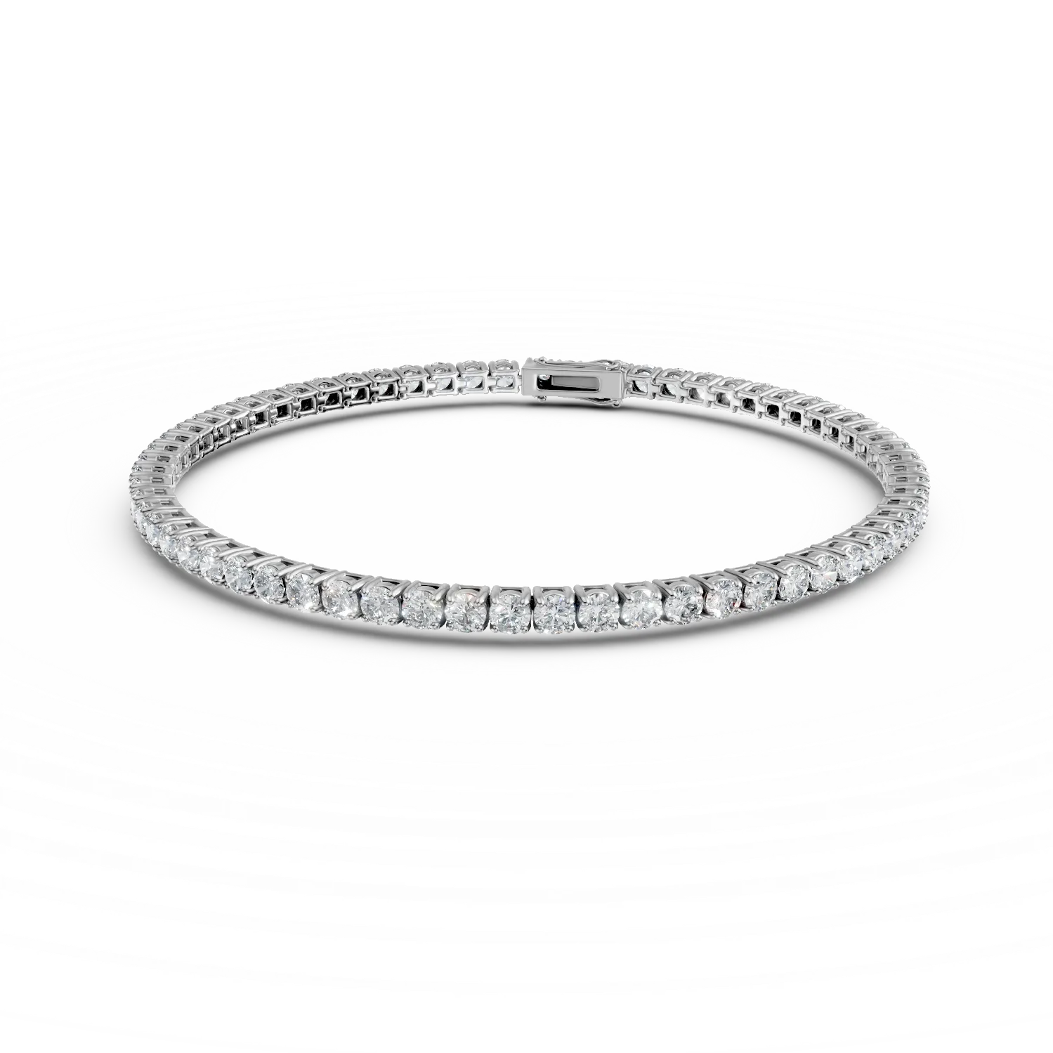 Bratara tennis din aur alb cu diamante de 1ct 1 Bratara tennis din aur alb cu diamante de 1ct