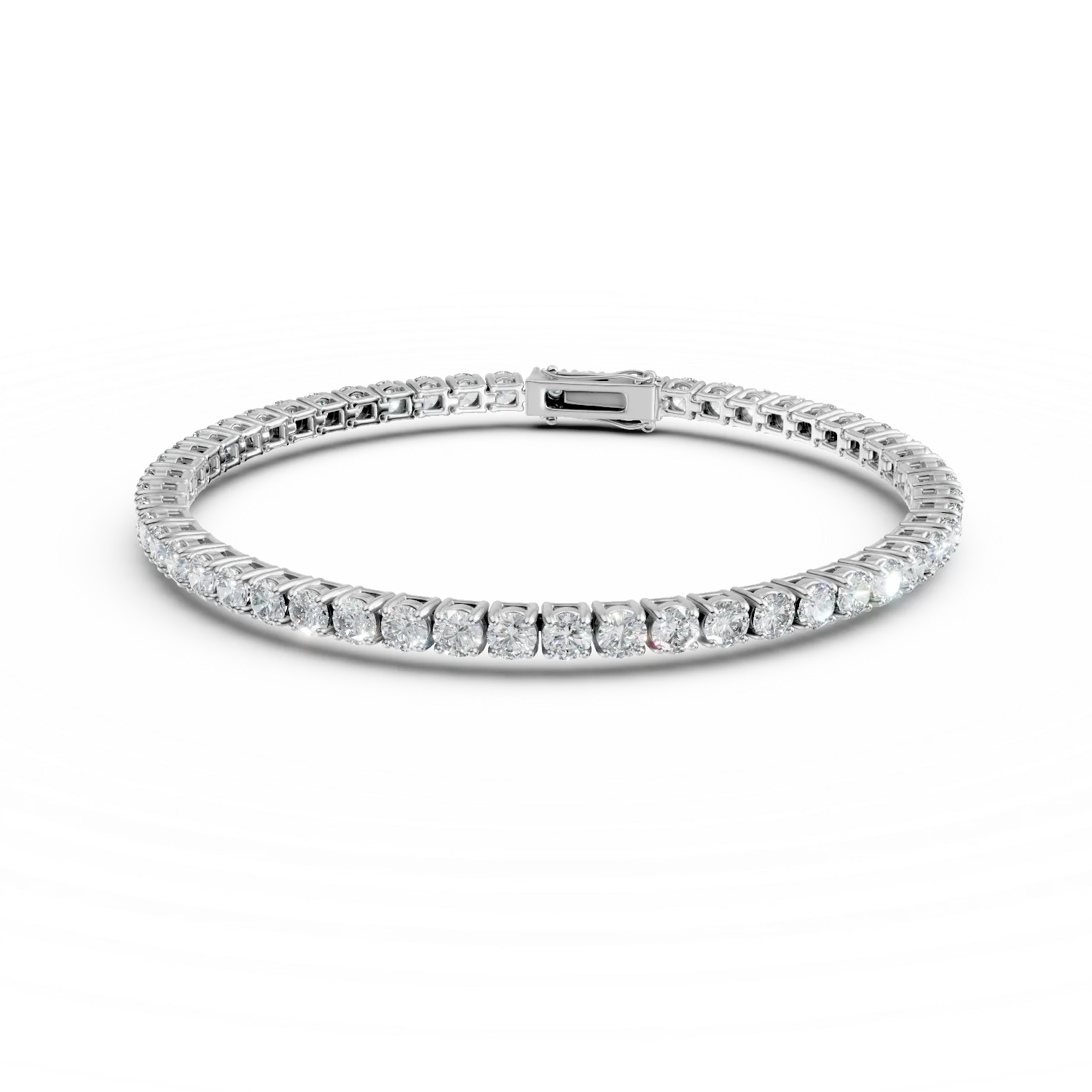 Bratara tennis din aur alb cu diamante de 1.5ct 1 Bratara tennis din aur alb cu diamante de 1.5ct