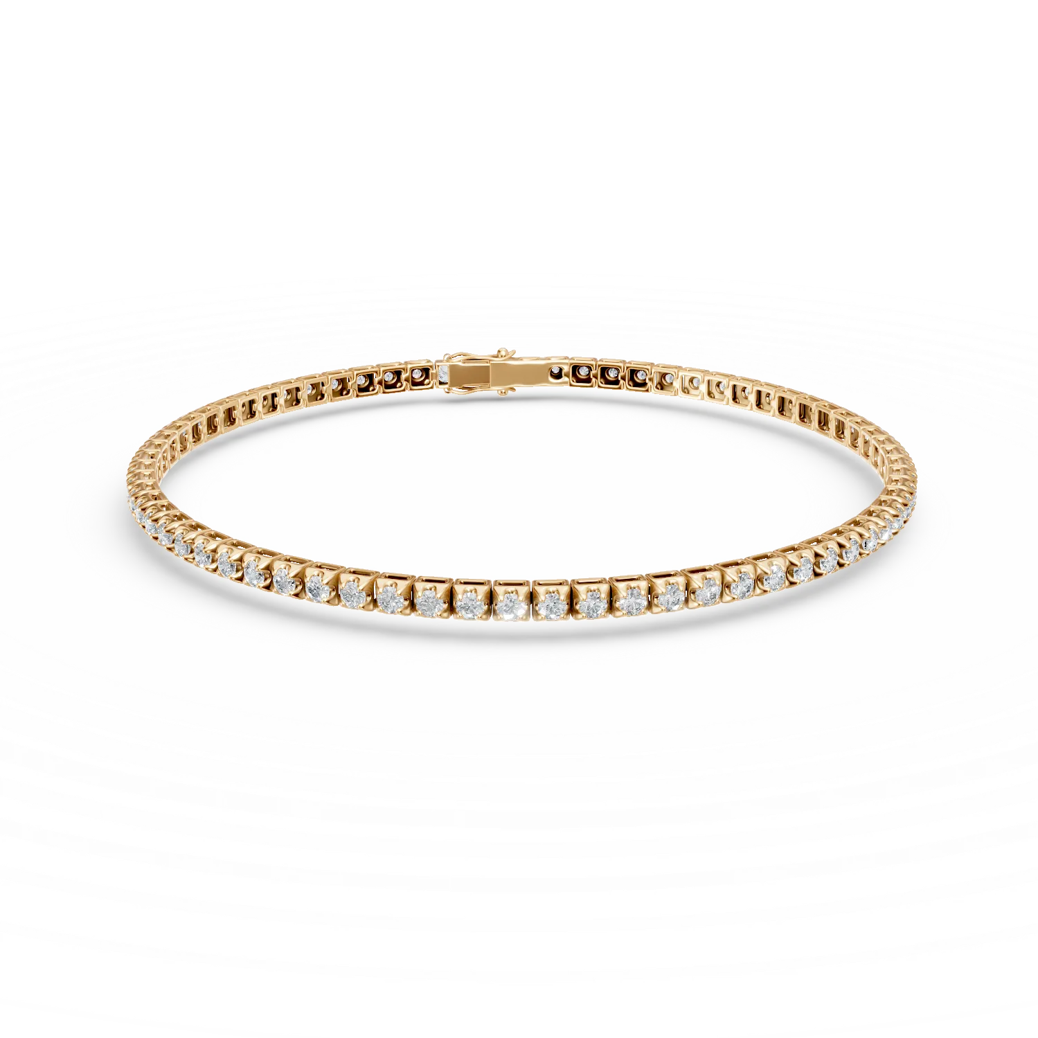 Bratara tennis din aur galben cu diamante de 0.6ct