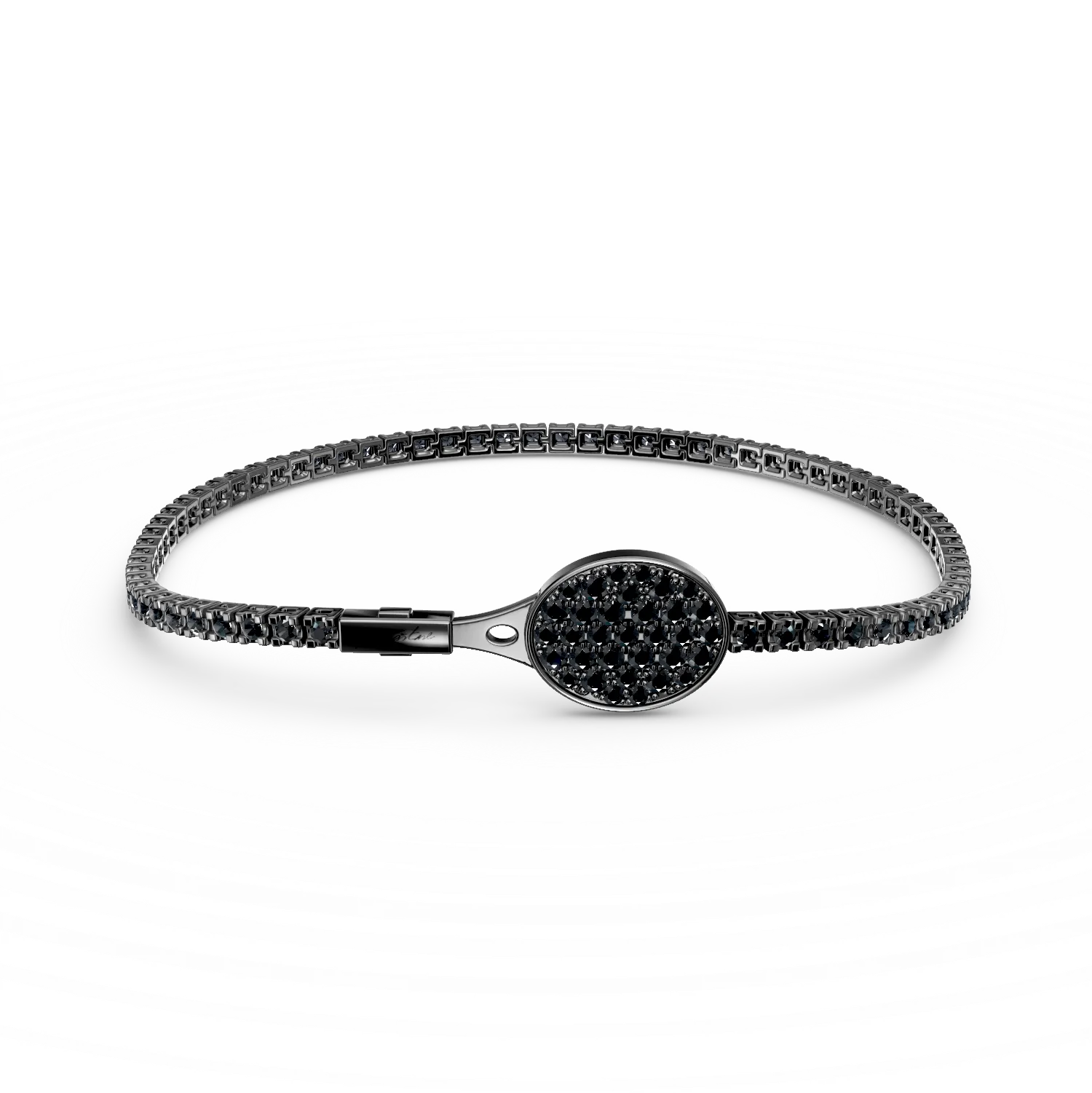 Bratara tennis Heritage cu safire negre de 1.631ct