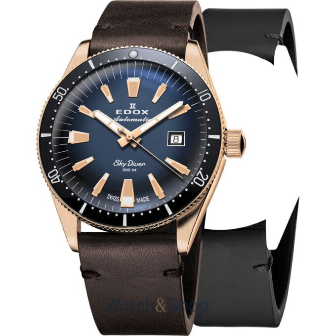 Ceas Edox Skydiver 80126-BRN-BUIDR Automatic 1 Ceas Edox Skydiver 80126-BRN-BUIDR Automatic