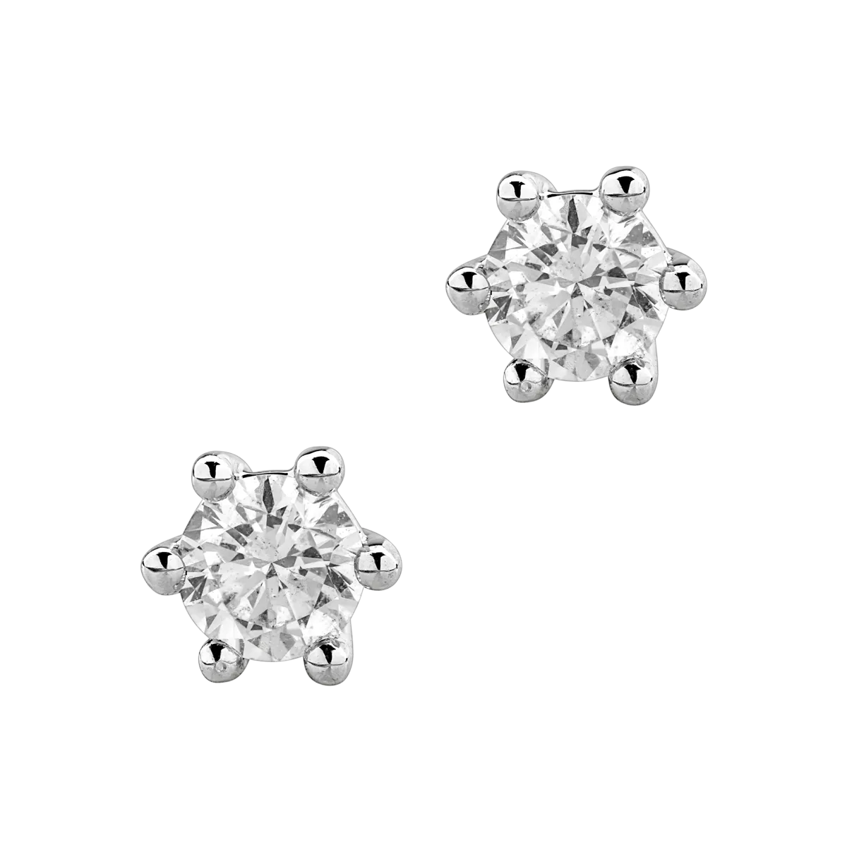 Cercei din aur alb cu diamante de 0.31ct