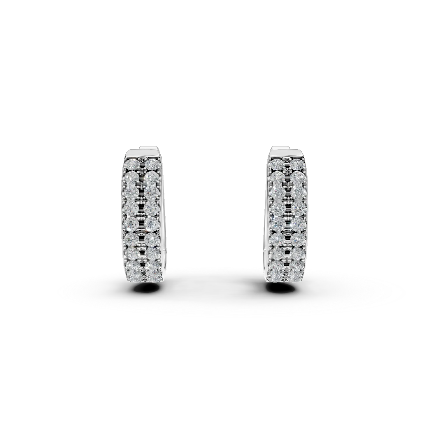 Cercei din aur alb cu diamante de 0.32ct