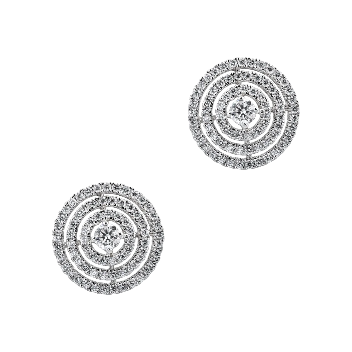Cercei din aur alb cu diamante de 0.54ct