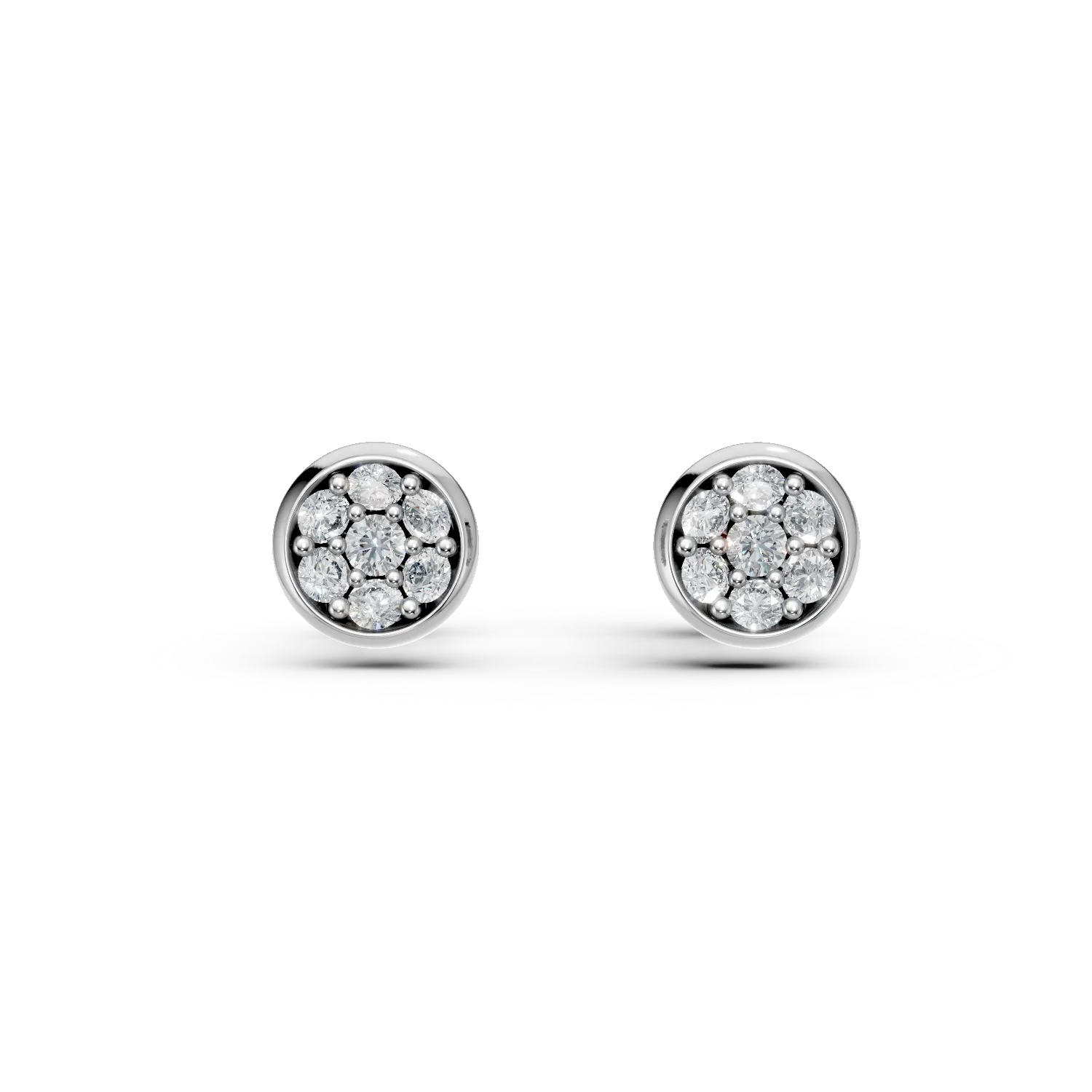 Cercei din aur alb cu diamante de 0.82ct