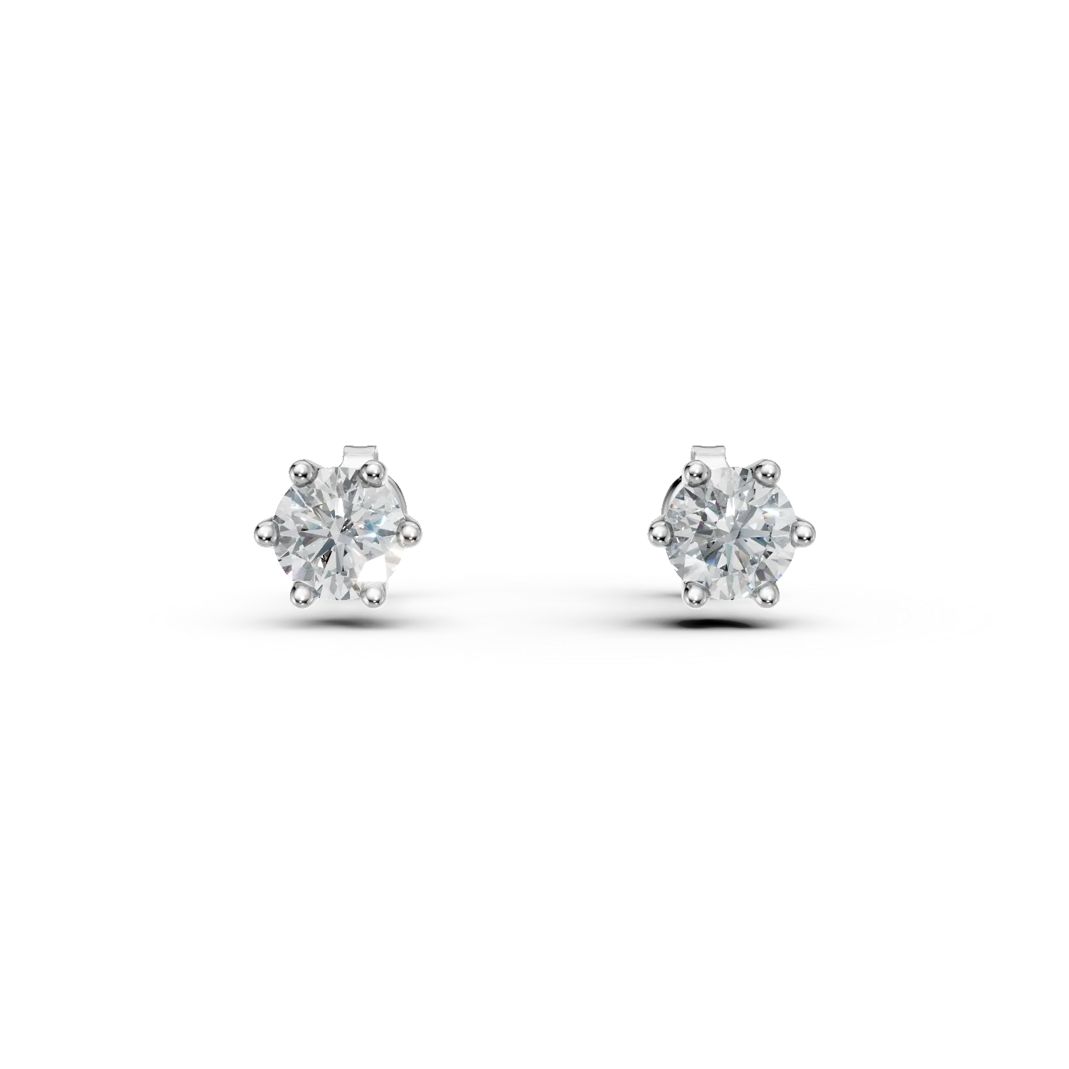 Cercei din aur alb cu diamante de 0.8ct
