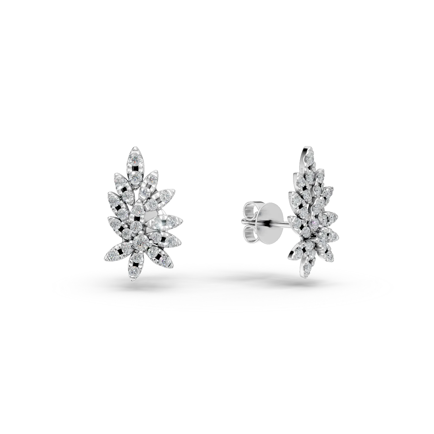 Cercei din aur alb cu diamante de 0.71ct