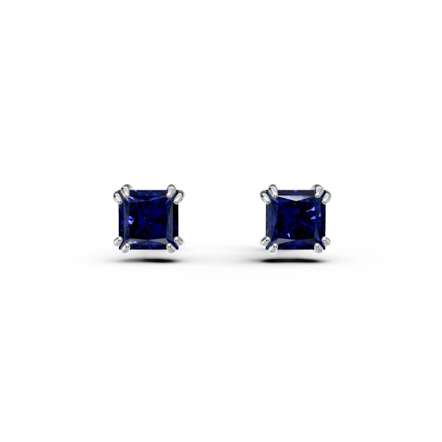Cercei din aur alb cu iolite princess de 0.66ct