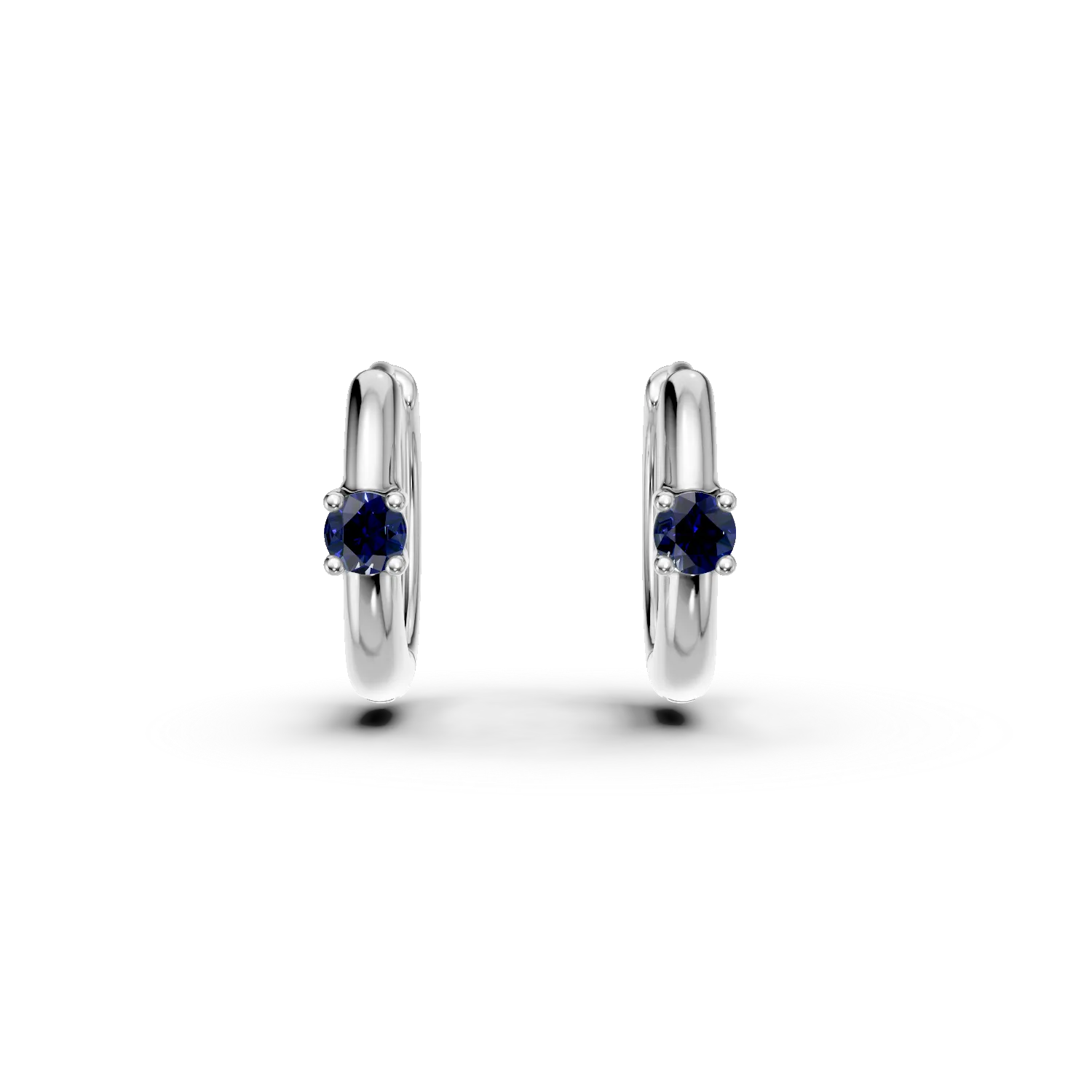Cercei pentru copii din aur alb cu safire de 0.14ct