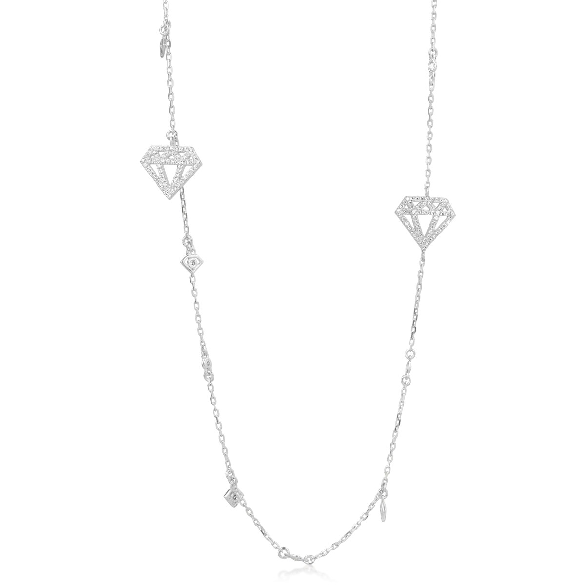 Colier din aur alb cu diamante de 0.66ct
