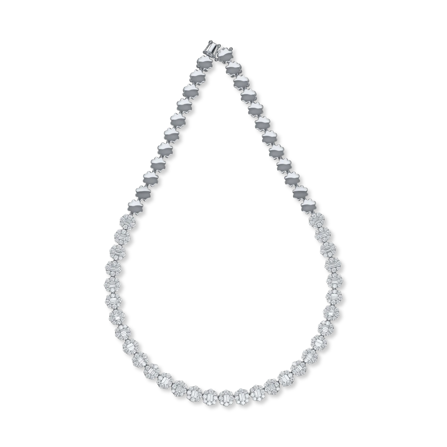 Colier din aur alb cu diamante de 11.3ct