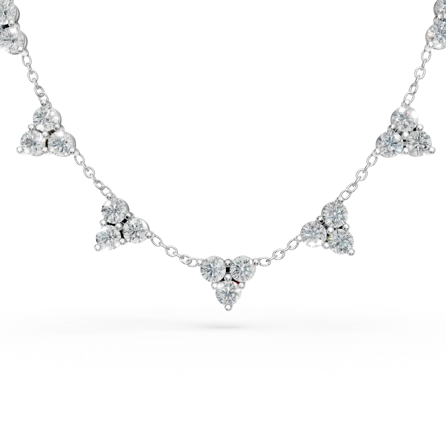 Colier din aur alb cu diamante de 0.9ct