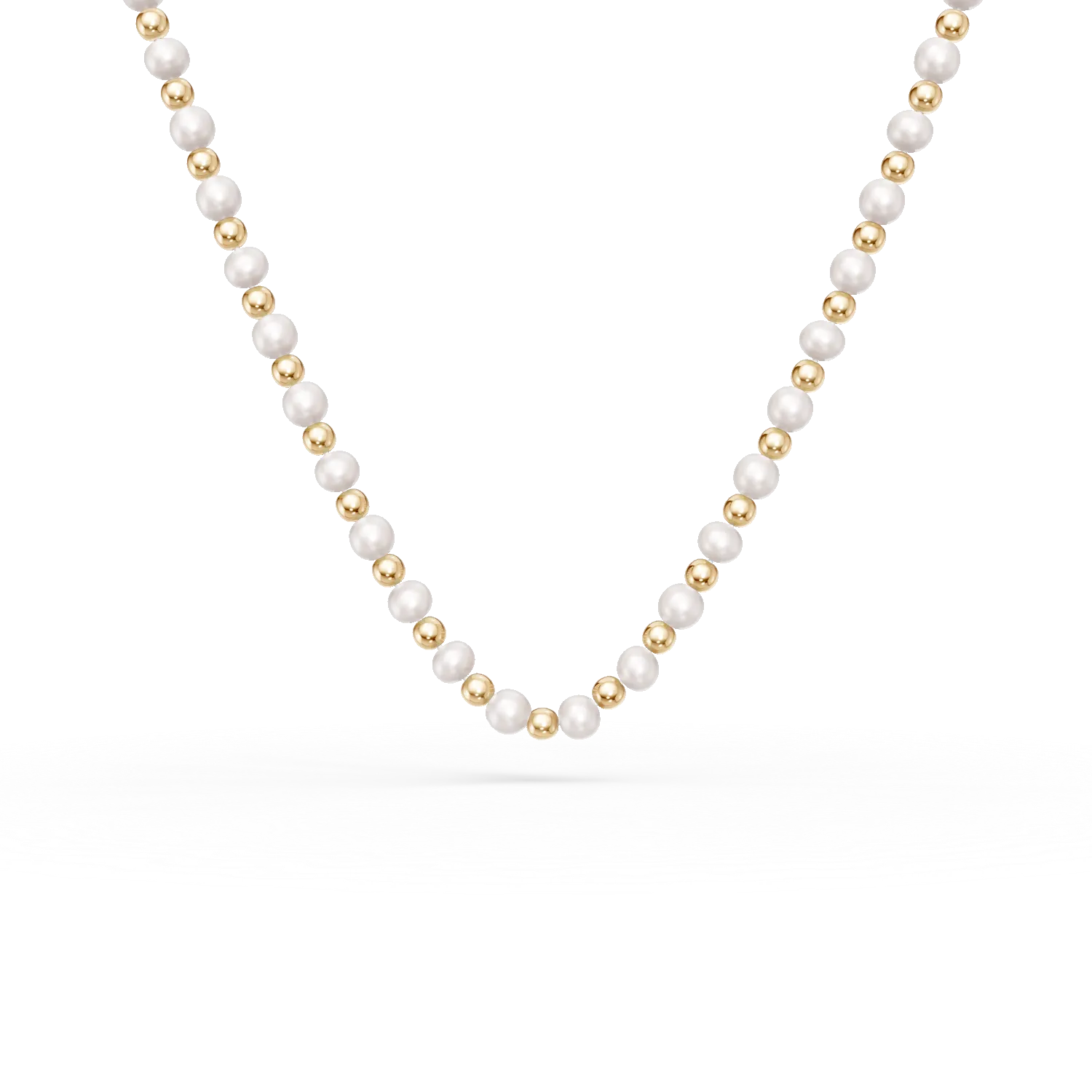 Colier din aur galben cu perle naturale de 3.6ct