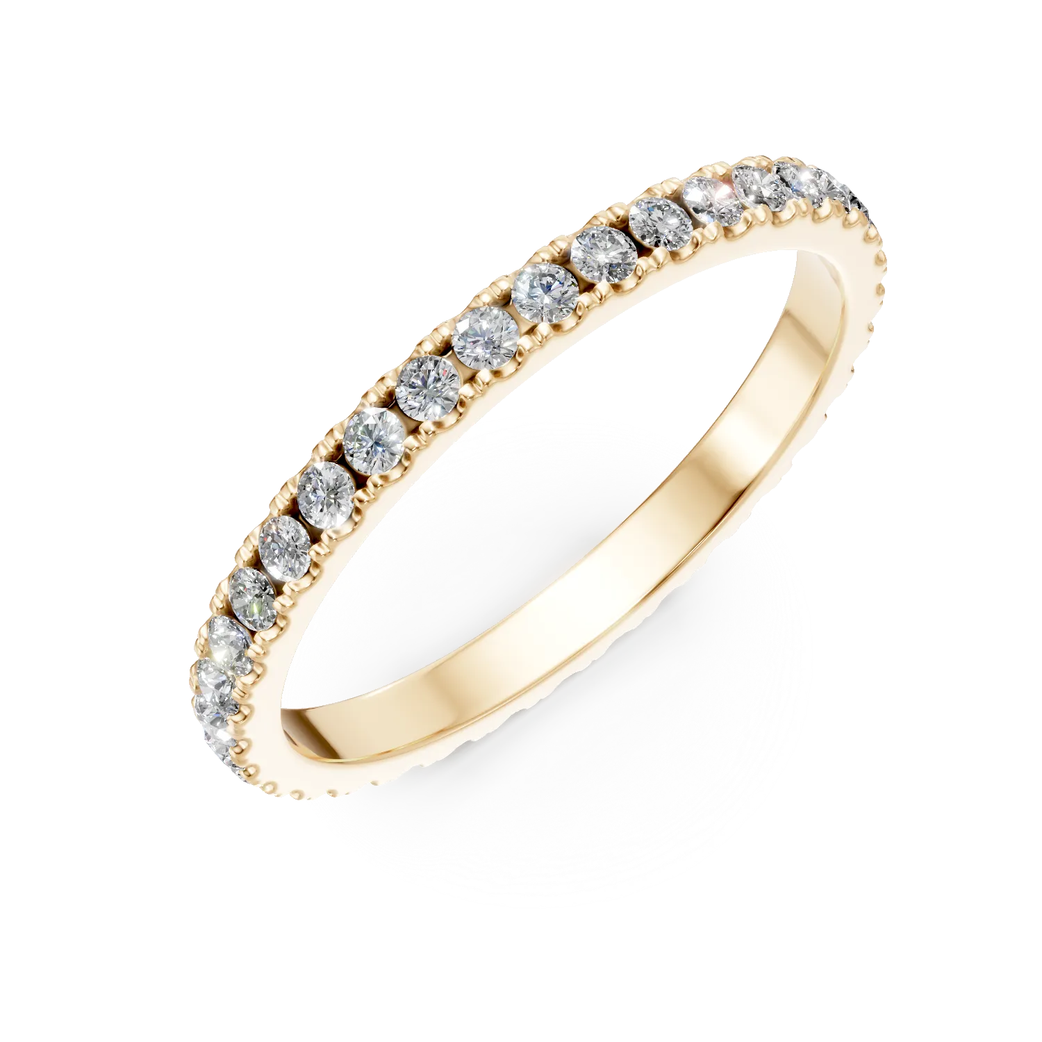 Inel eternity din aur galben cu diamante de 0.5ct 1 Inel eternity din aur galben cu diamante de 0.5ct