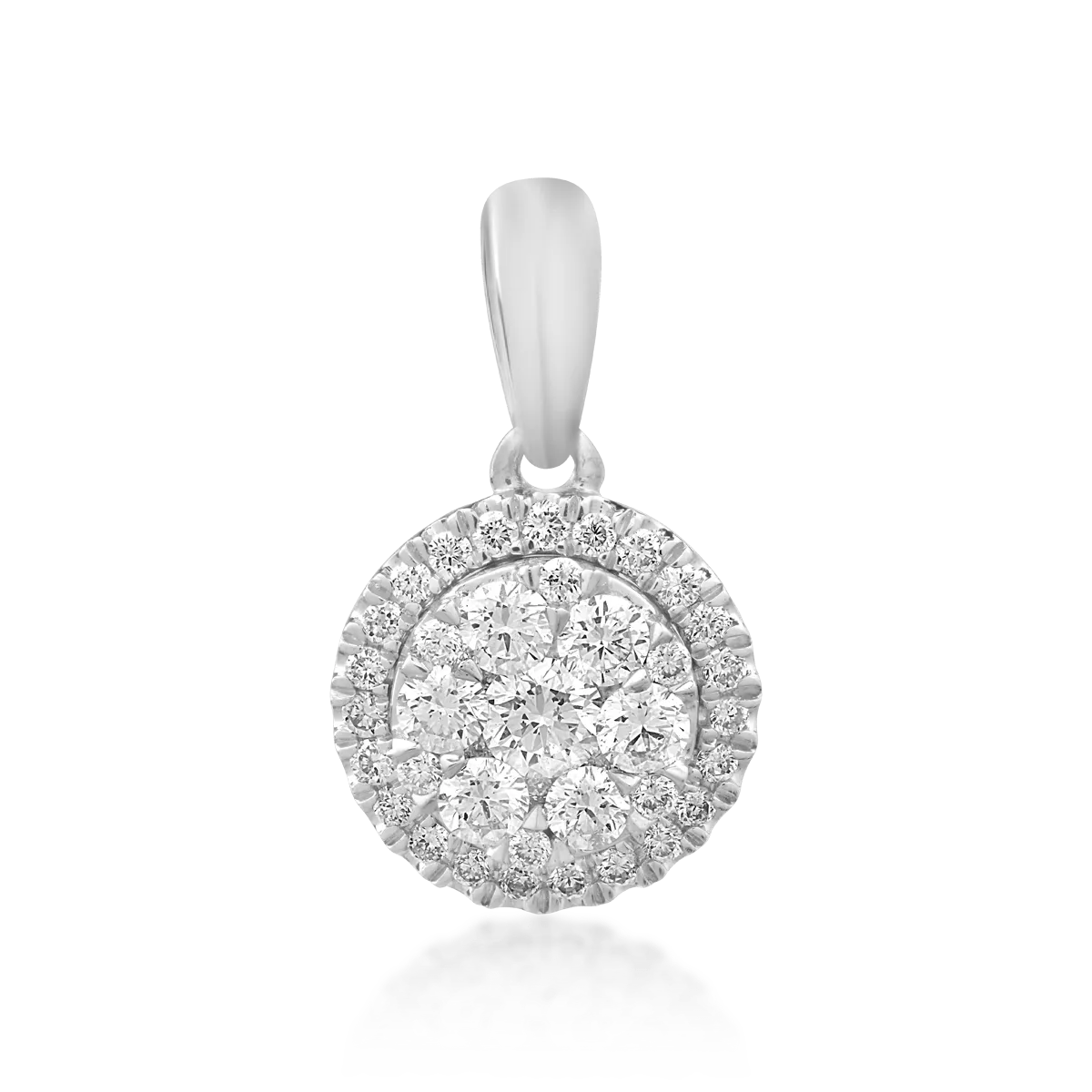 Pandantiv din aur alb cu diamante de 0.323ct