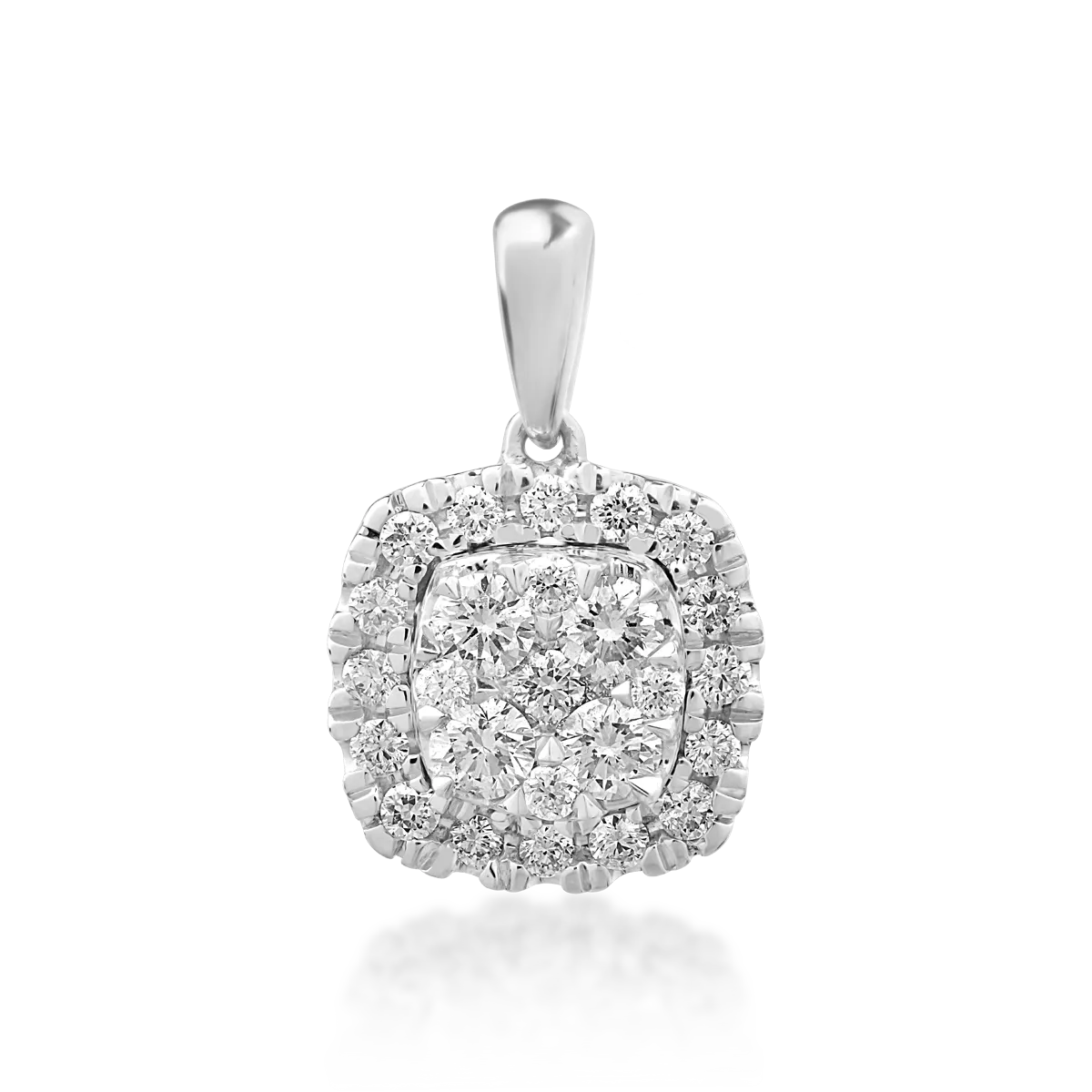 Pandantiv din aur alb cu diamante de 0.3ct
