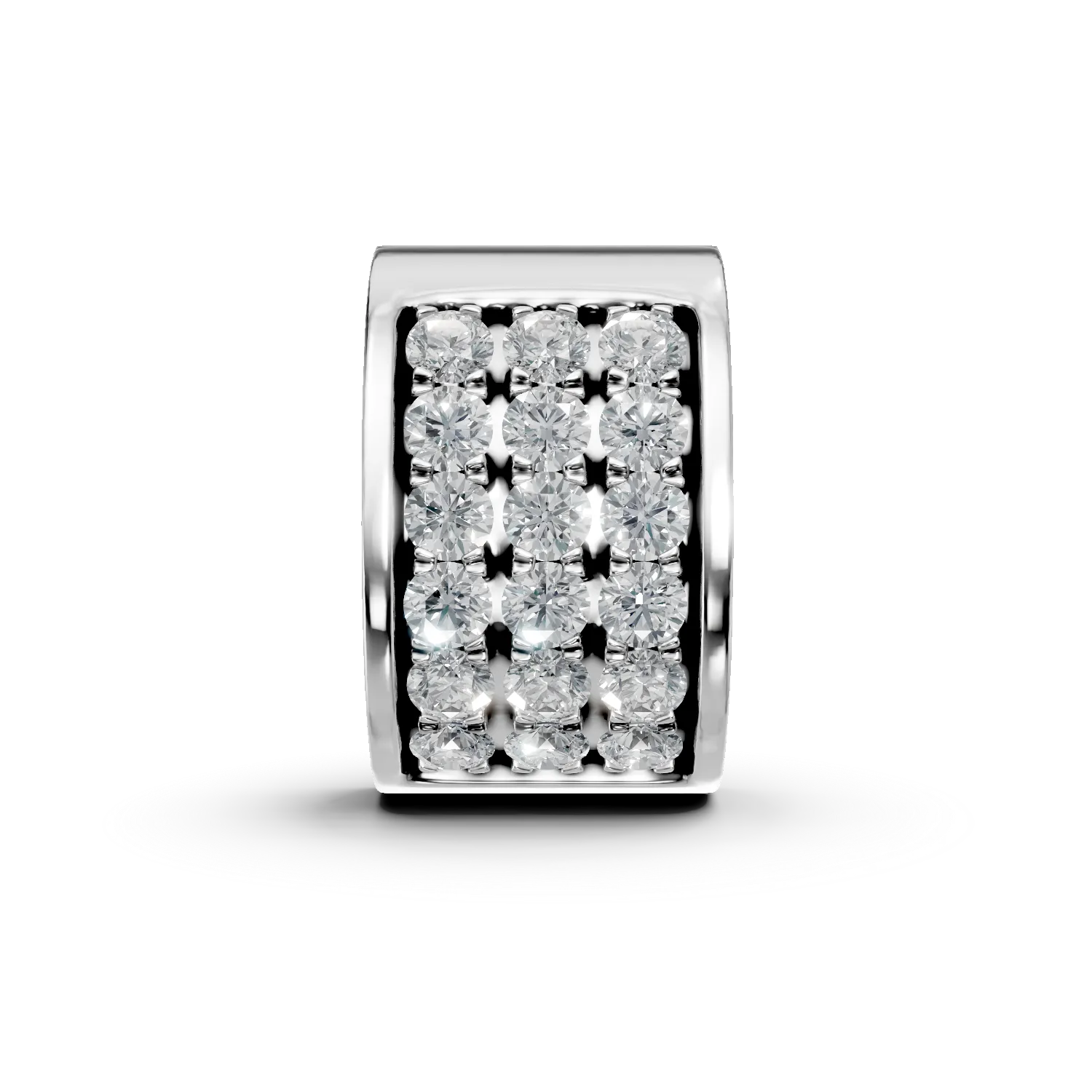 Pandantiv din aur alb cu diamante de 0.066ct