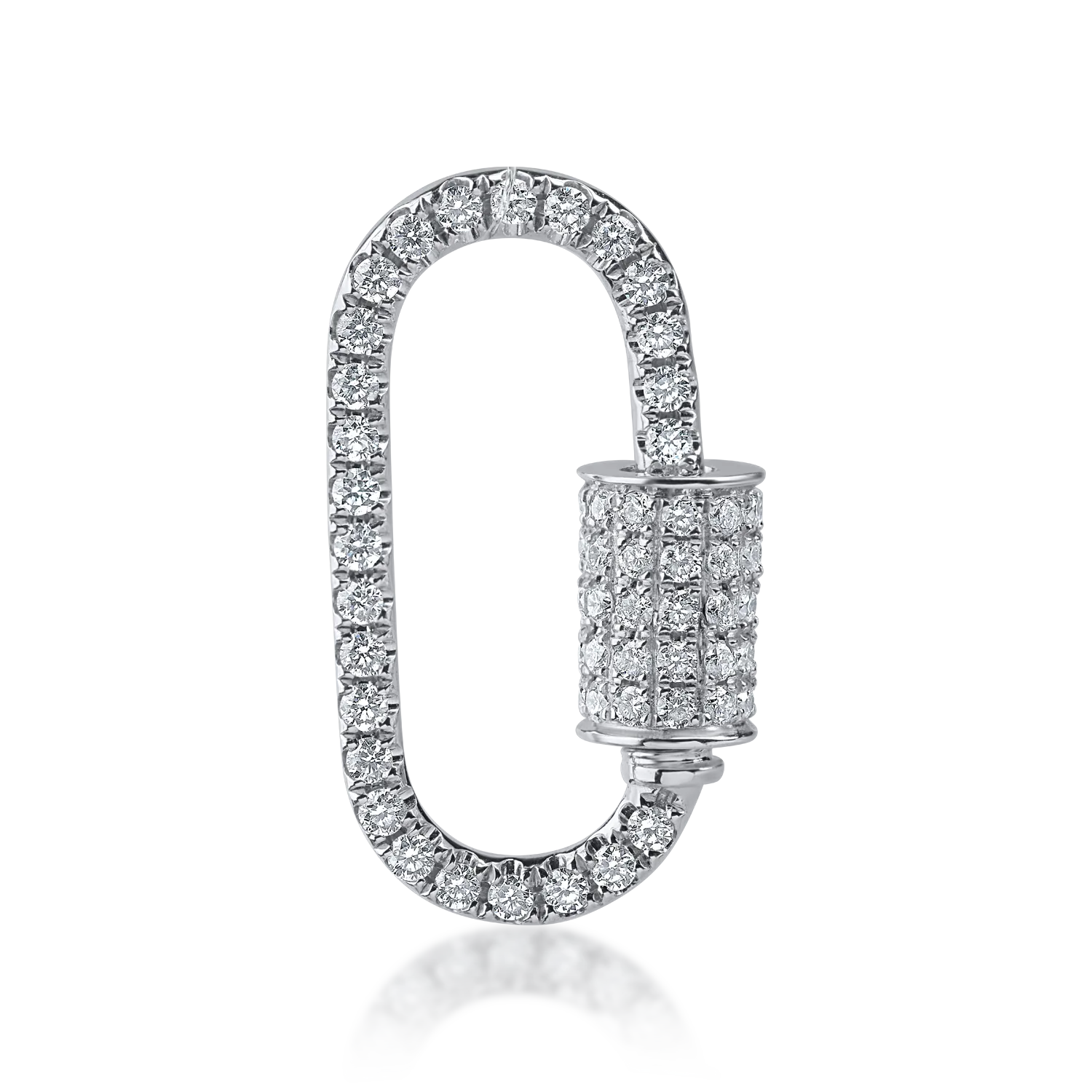 Pandantiv din aur alb cu diamante de 0.45ct